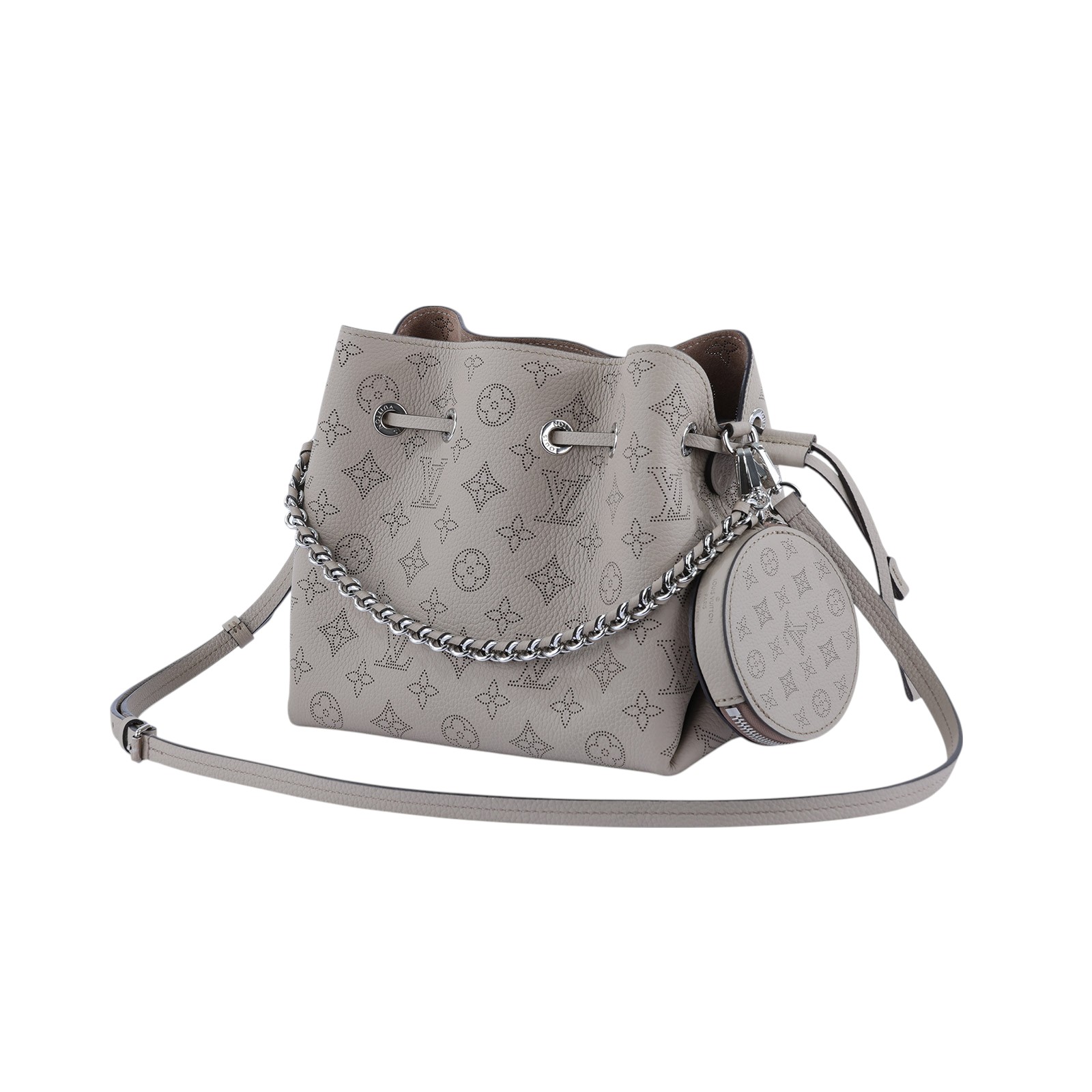 路易威登 LOUIS VUITTON Bella 水桶袋 手提包 灰色 M57201 晶片款 灰原花Bella Mahina水桶包 防塵袋/原廠盒子/購買證明