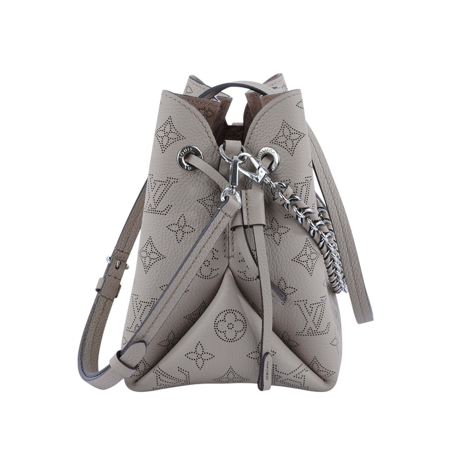 路易威登 LOUIS VUITTON Bella 水桶袋 手提包 灰色 M57201 晶片款 灰原花Bella Mahina水桶包 防塵袋/原廠盒子/購買證明
