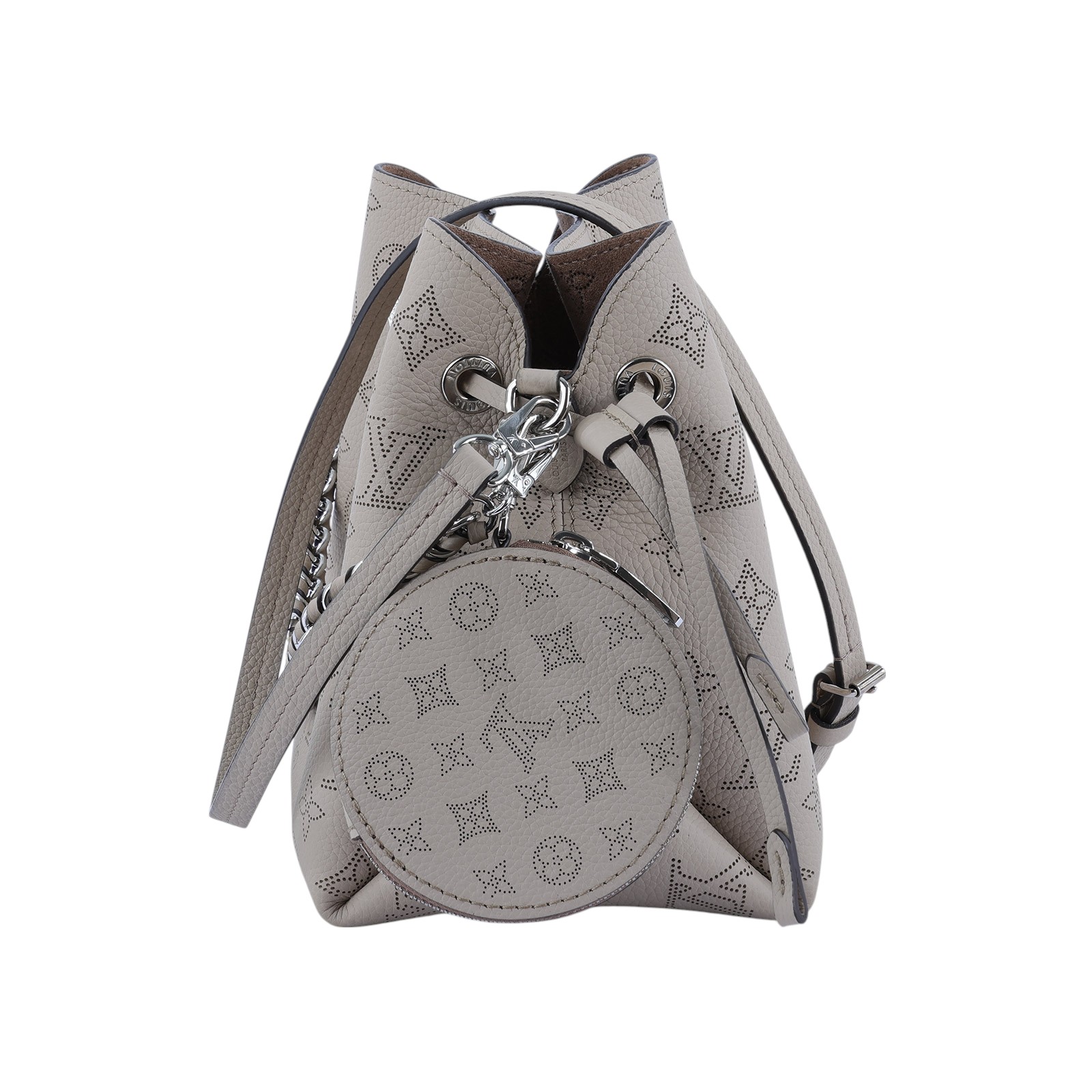 路易威登 LOUIS VUITTON Bella 水桶袋 手提包 灰色 M57201 晶片款 灰原花Bella Mahina水桶包 防塵袋/原廠盒子/購買證明