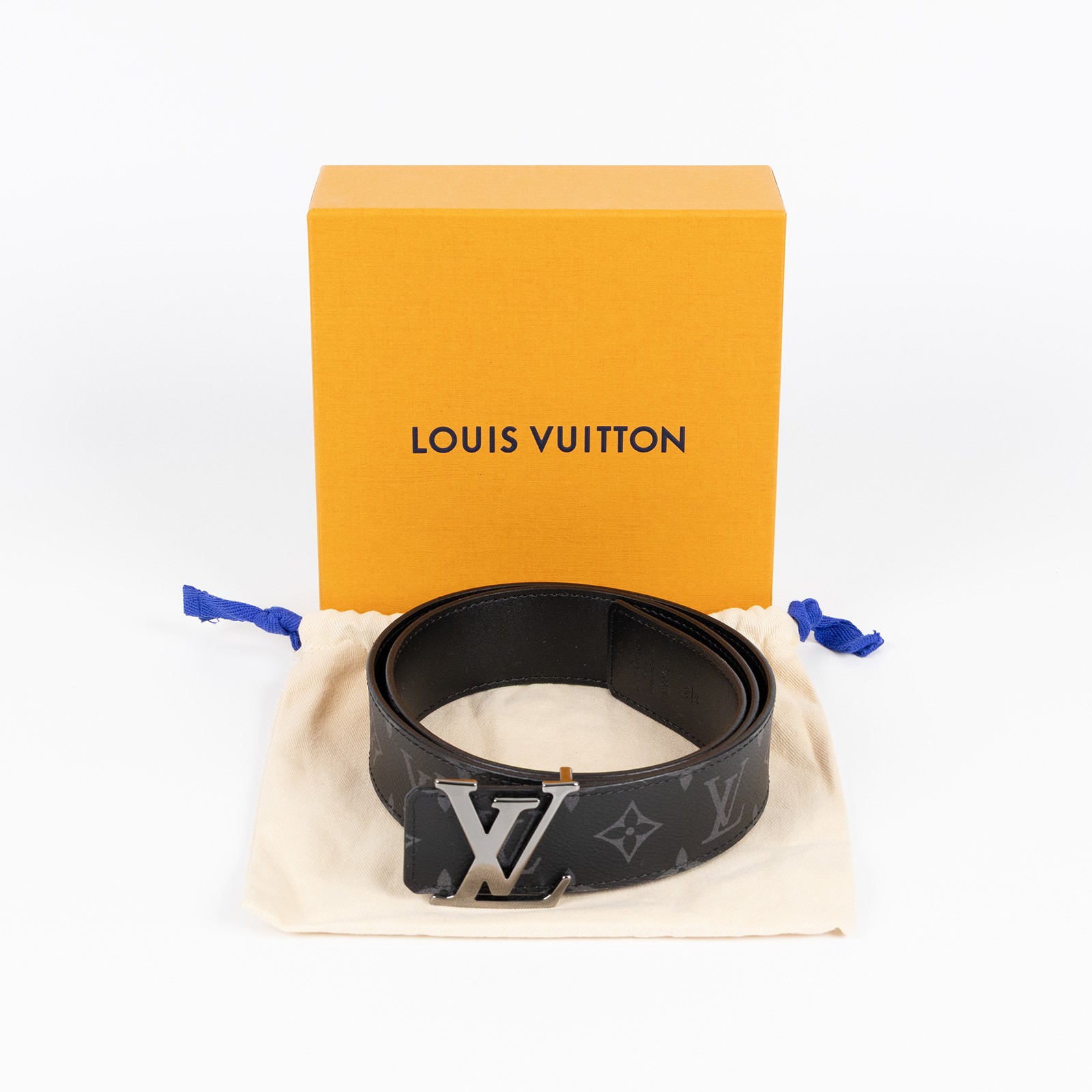 路易威登 LOUIS VUITTON LV Initiales 40毫米 雙面皮帶 M9043U 黑原花INITIALES 40毫米雙面皮帶 防塵袋/原廠盒子