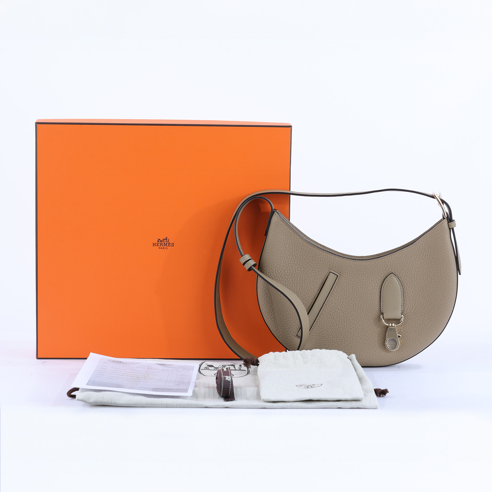愛馬仕 Hermès Ptit Arcon 肩背包 H085871CPAG H085871CPAG/K刻 奶茶 Arcon肩背包 原廠盒子/防塵袋/購買證明影本