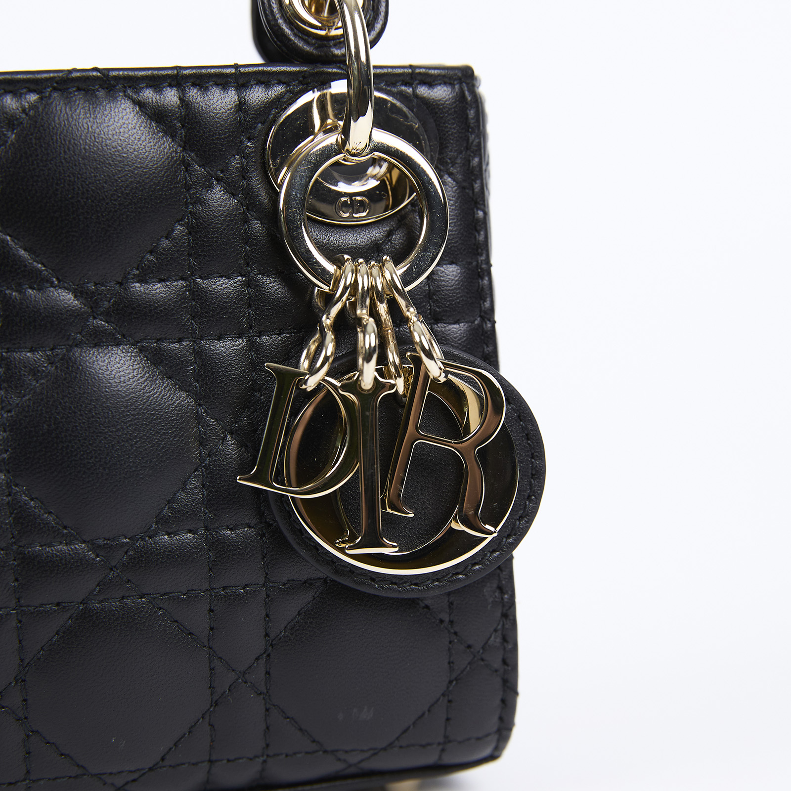迪奧 CHRISTIAN DIOR Lady Dior 微型包 手提 肩背包 S0856ONGE 黑LADY DIOR MICRO 原廠盒子/防塵袋/保證卡