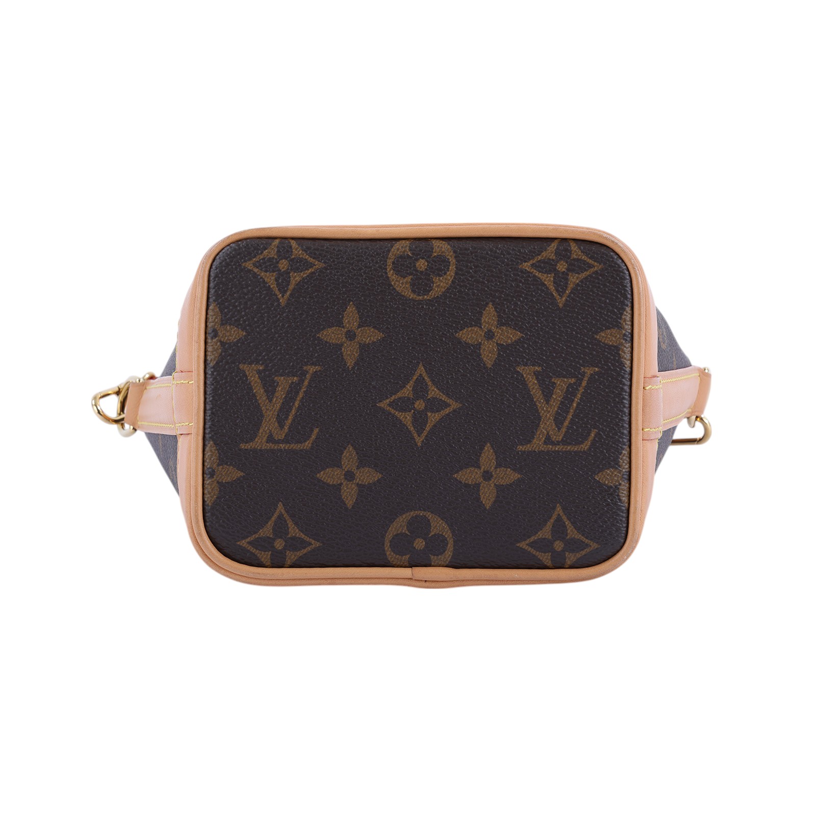 路易威登 LOUIS VUITTON Nano Noé 原花 束口水桶包 M81266 晶片款 棕原花Nano Noé水桶包 背帶2/日本購買證明