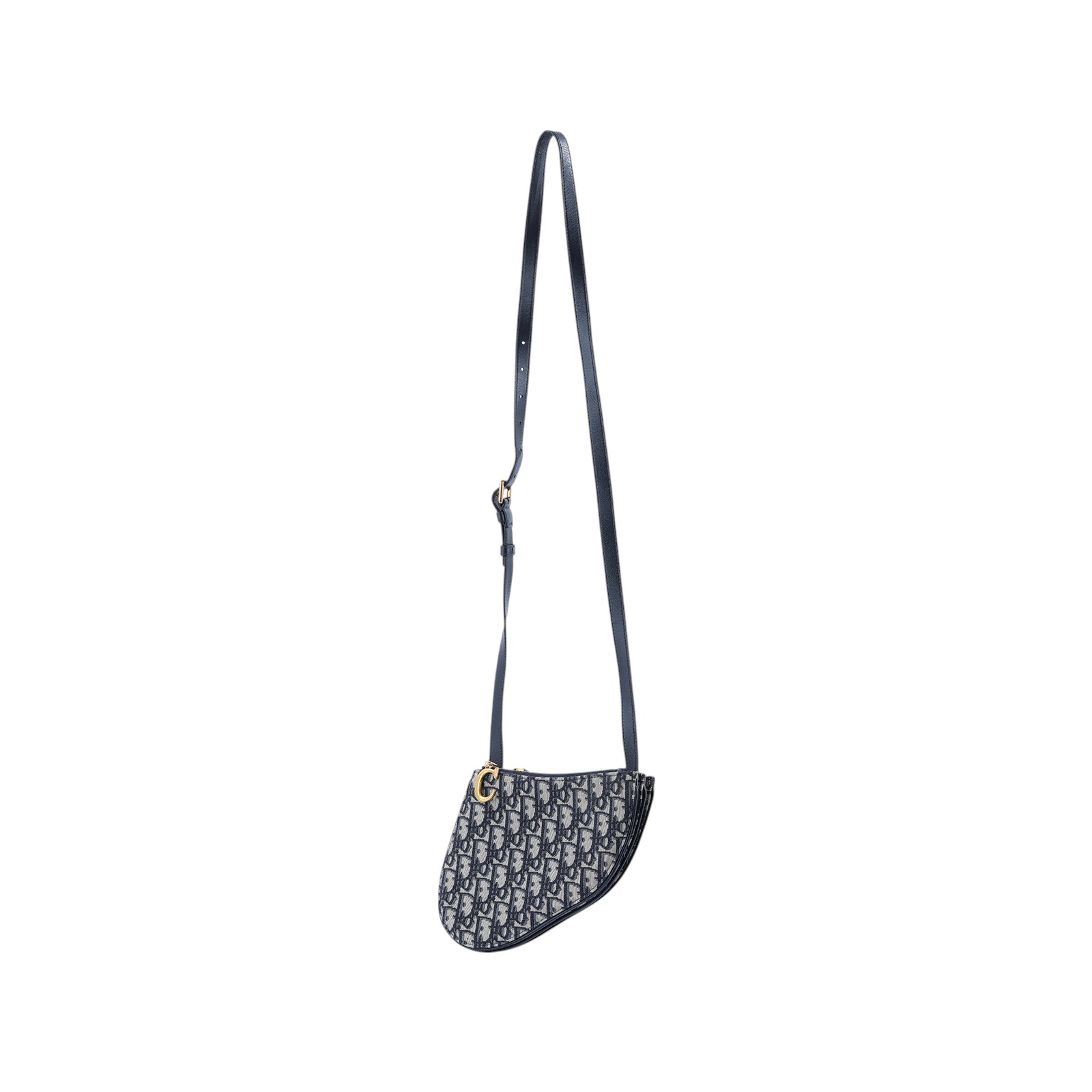 迪奧 CHRISTIAN DIOR Scarab 馬鞍包  藍老花Oblique Saddle三層馬鞍包 無附屬品
