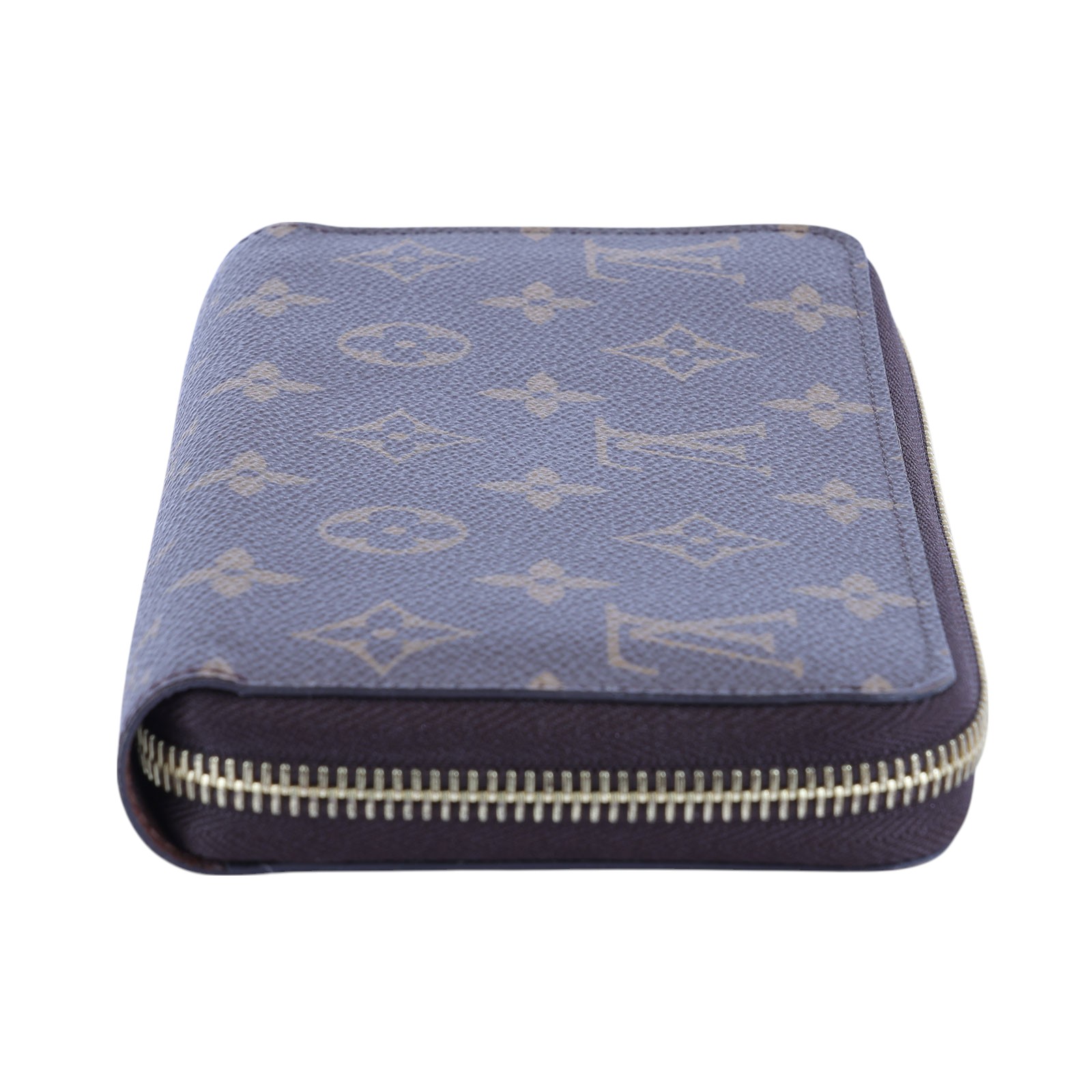 路易威登 LOUIS VUITTON 拉鏈錢包 Monogram帆布 棕色 M42616 晶片款 棕原花拉鍊長夾 防塵袋/原廠盒子