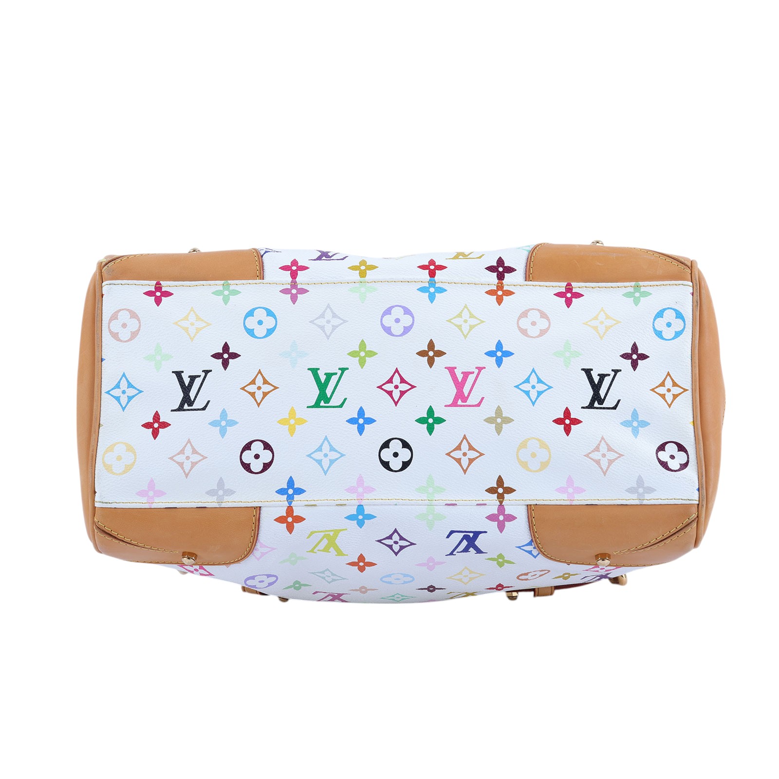 路易威登 LOUIS VUITTON LV x TM 村上隆聯名 Claudia Multicolore 保齡球包 M40193 白村上隆三彩保齡球包 防塵袋