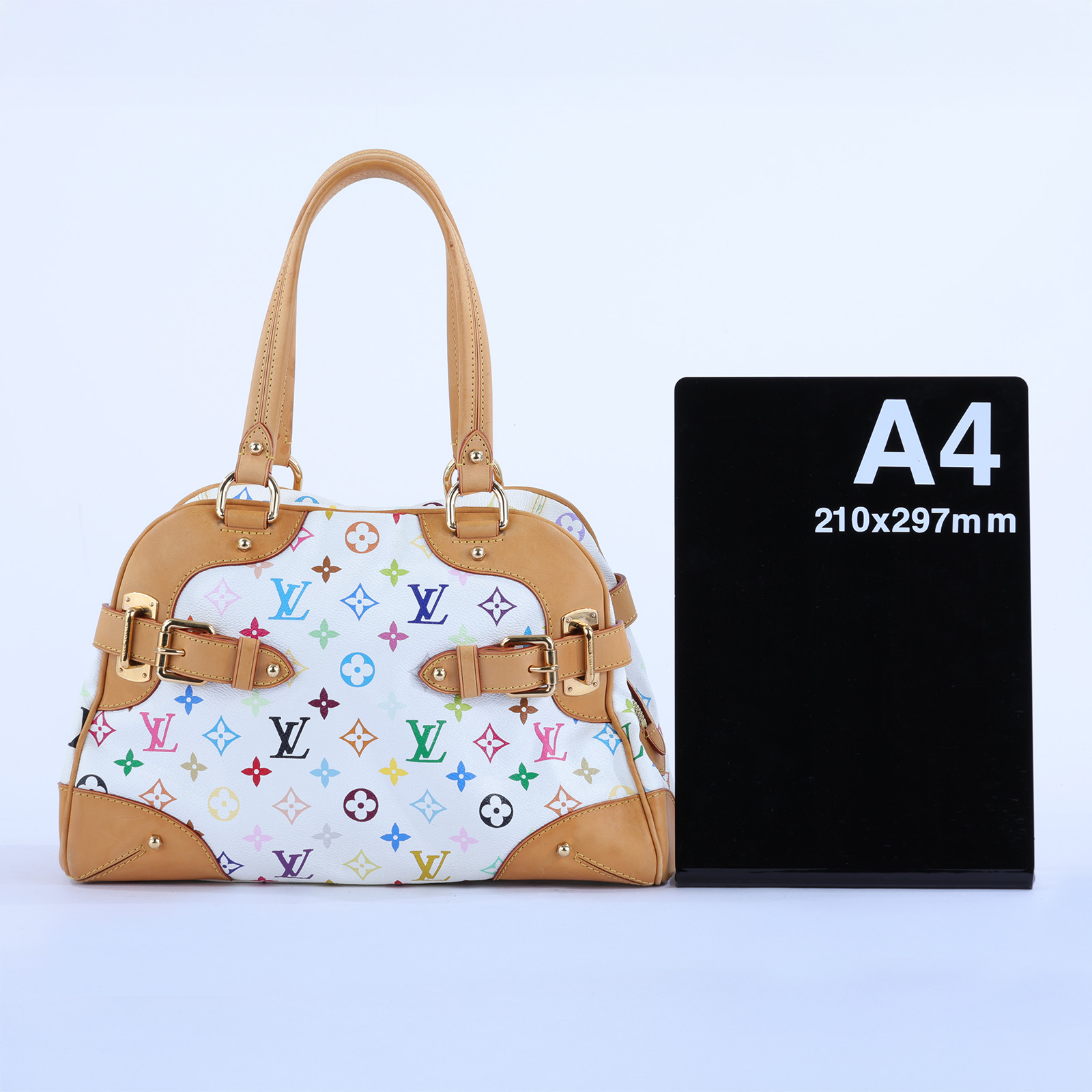 路易威登 LOUIS VUITTON LV x TM 村上隆聯名 Claudia Multicolore 保齡球包 M40193 白村上隆三彩保齡球包 防塵袋