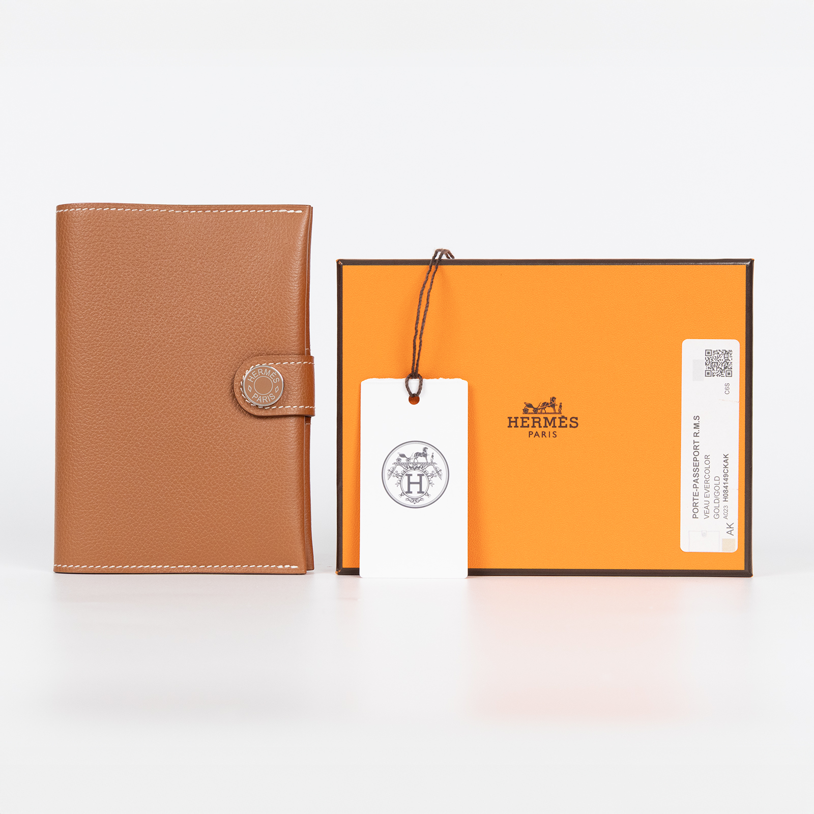 愛馬仕 Hermès R.M.S 護照夾 金色 H084149CKAK W刻 餅乾色PORTE-PASSEPOR R.M.S 原廠盒子