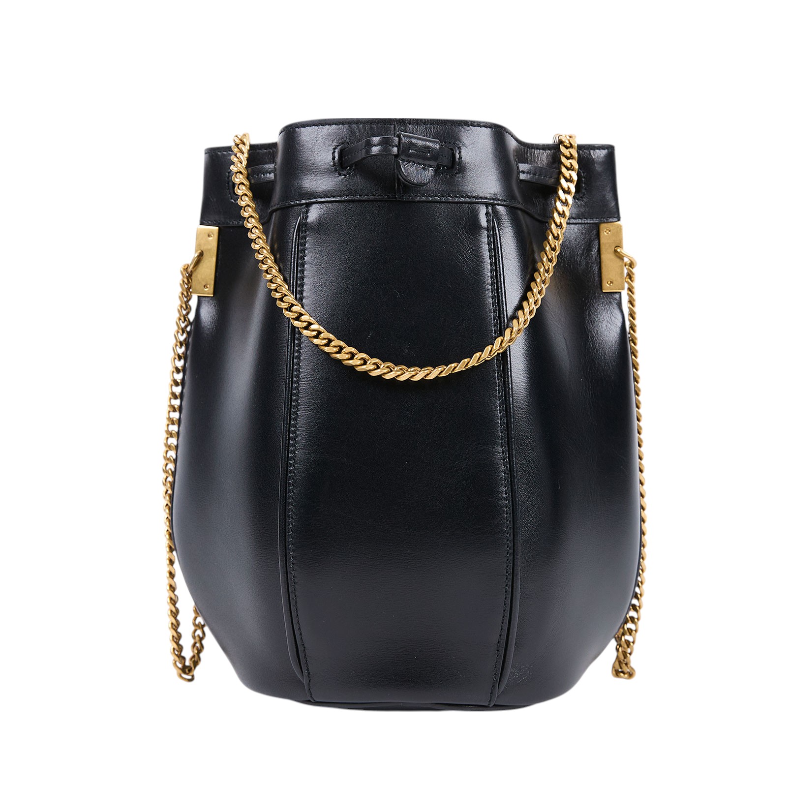 聖羅蘭 YSL SAINT LAURENT Talitha 水桶包 小型 5542500SX0W 黑金水桶包 無附屬品
