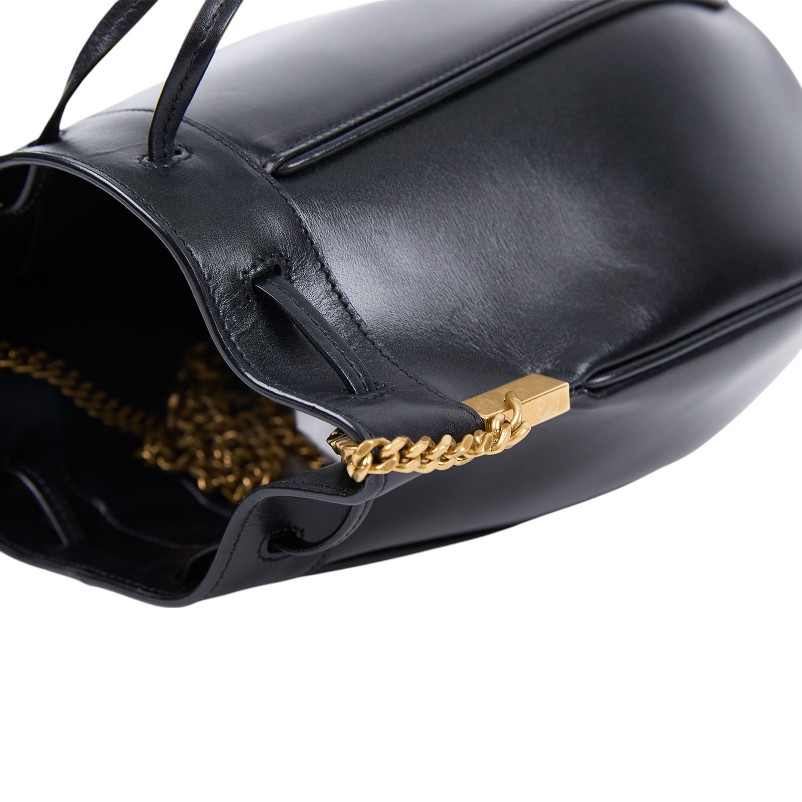 聖羅蘭 YSL SAINT LAURENT Talitha 水桶包 小型 5542500SX0W 黑金水桶包 無附屬品