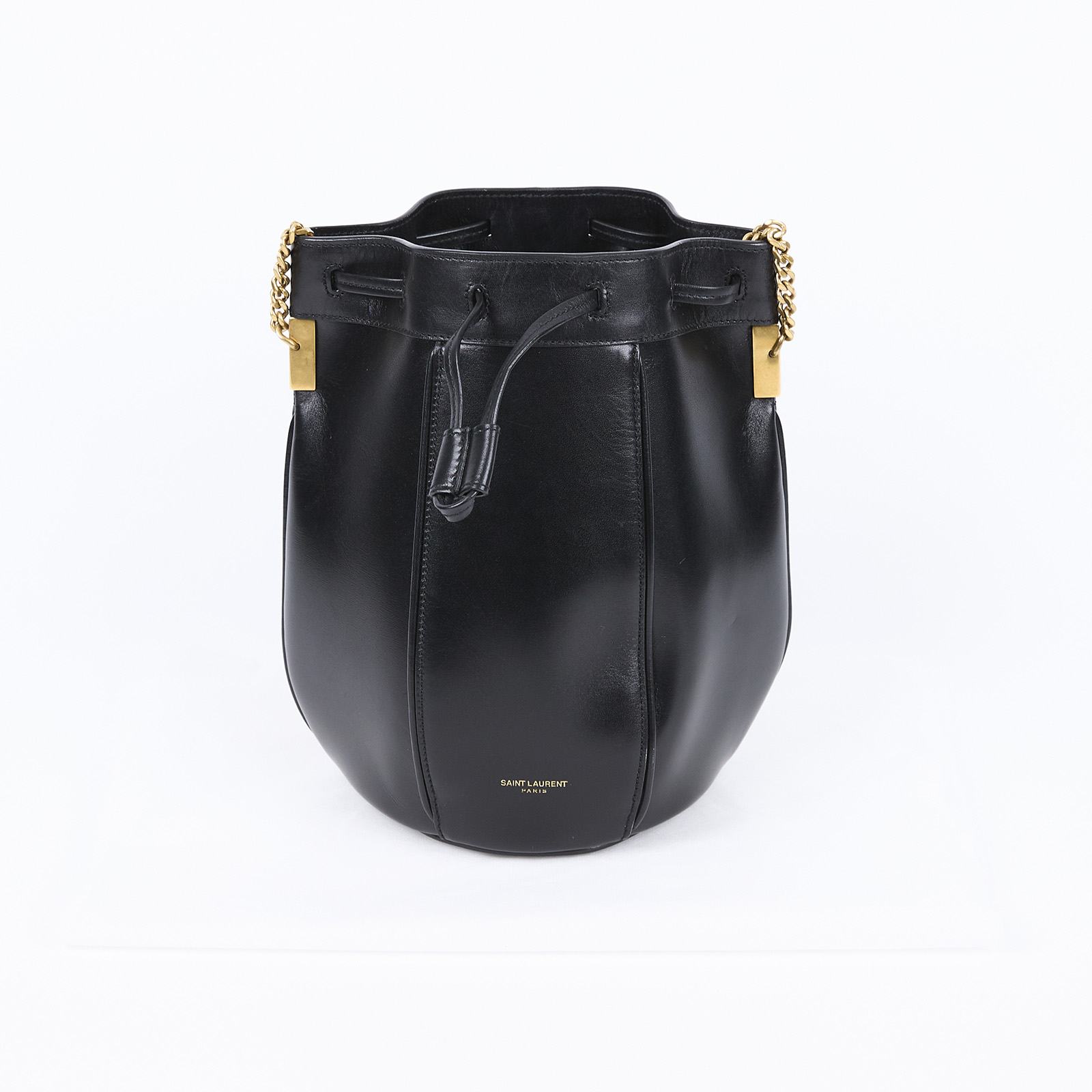 聖羅蘭 YSL SAINT LAURENT Talitha 水桶包 小型 5542500SX0W 黑金水桶包 無附屬品