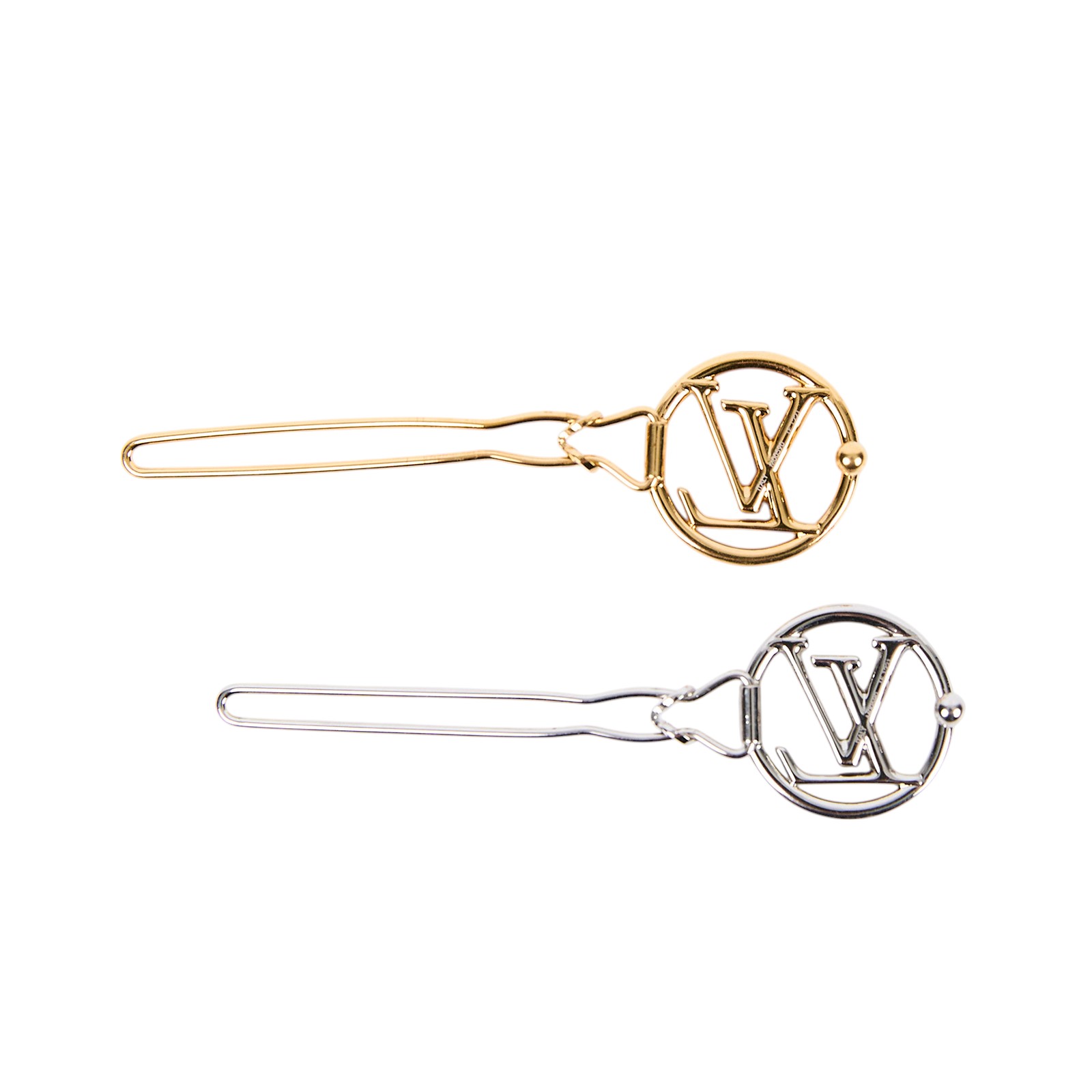 路易威登 LOUIS VUITTON Baby Louise 髮夾 M00590 金/銀Valletta Baby Louise套組 無附屬品