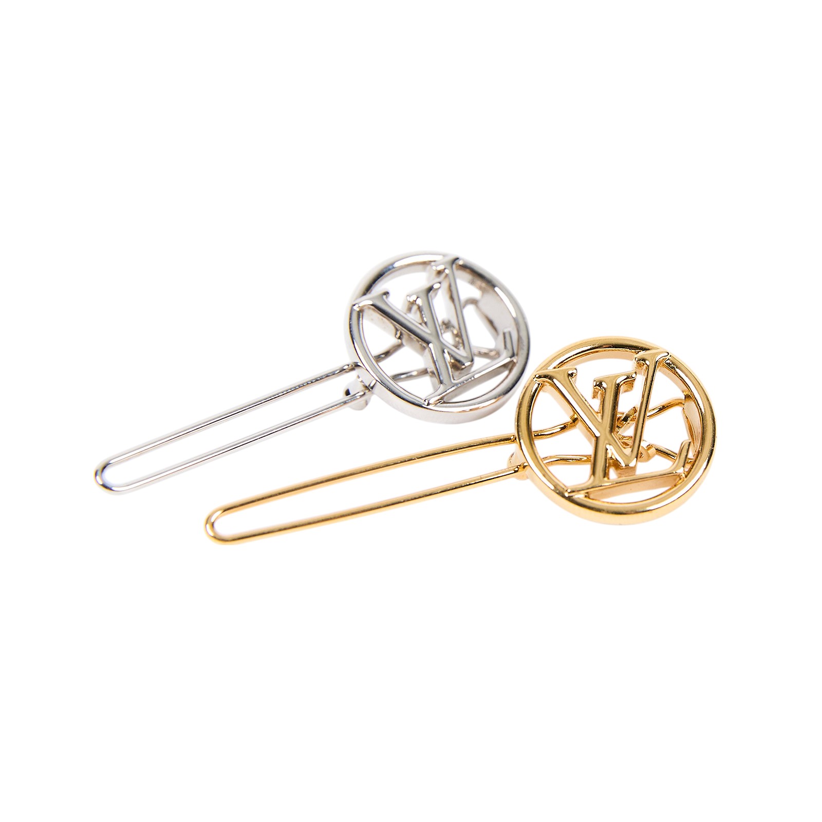 路易威登 LOUIS VUITTON Baby Louise 髮夾 M00590 金/銀Valletta Baby Louise套組 無附屬品