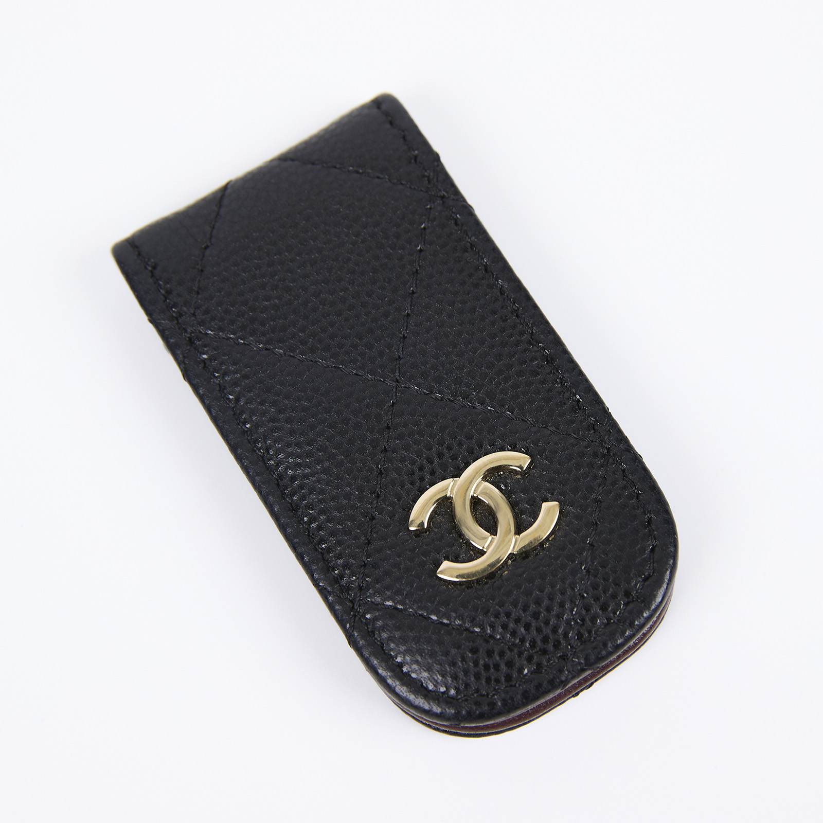 香奈兒 CHANEL 錢包 鈔票夾 A80801 27開黑金荔枝鈔票夾 無附屬品
