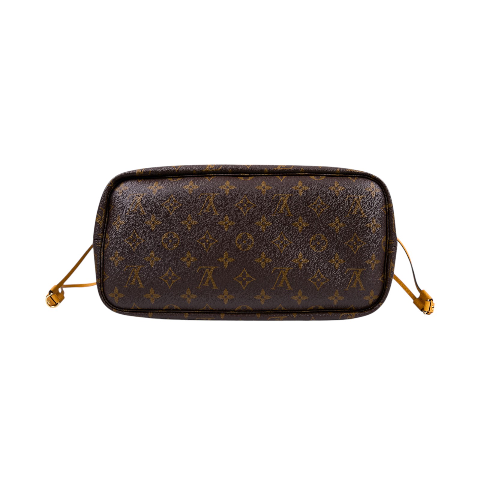 路易威登 LOUIS VUITTON 新款雙面設計 Neverfull Bandoulière Inside Out MM 芥末黃色 M12779 晶片款  原廠盒子/防塵袋/購買證明影本/背帶