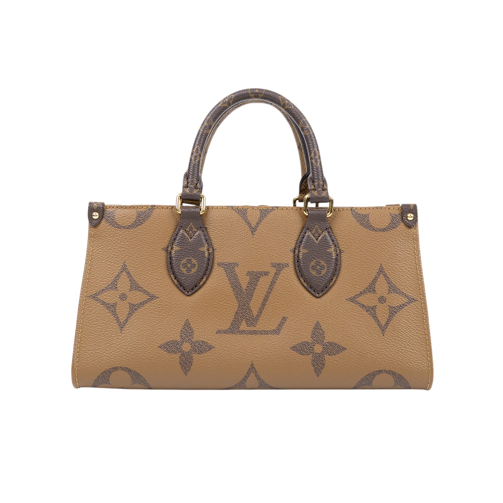 路易威登 LOUIS VUITTON OnTheGo East West 皮革飾邊 經典帆布 手提 斜背包 M46653 晶片款  原廠盒子/防塵袋/購買證明/背帶/內袋