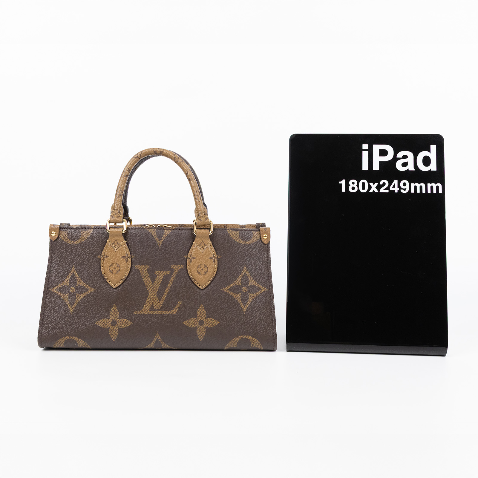 路易威登 LOUIS VUITTON OnTheGo East West 皮革飾邊 經典帆布 手提 斜背包 M46653 晶片款  原廠盒子/防塵袋/購買證明/背帶/內袋