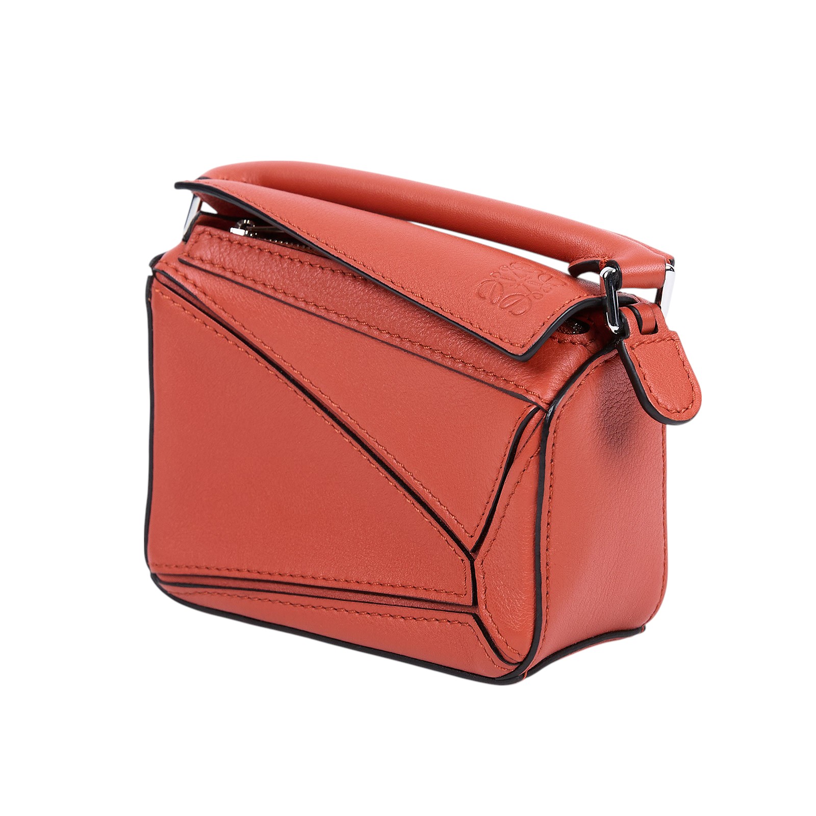 羅意威 LOEWE Nano Puzzle bag 手拿 肩背 斜背包 A510U98X01 橘NANO PUZZLE 鍊帶