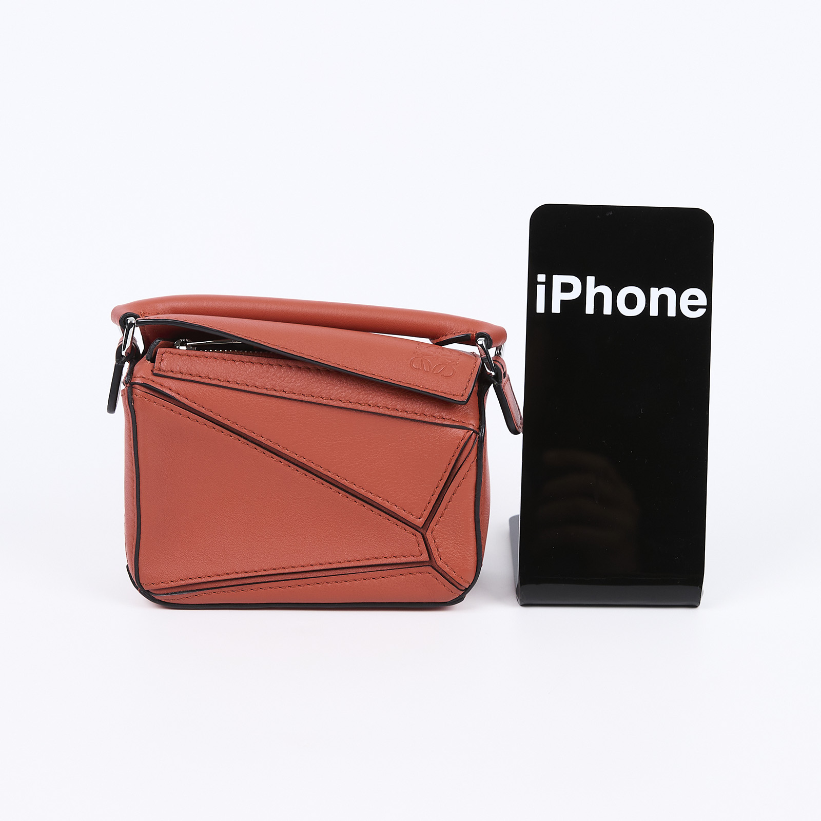 羅意威 LOEWE Nano Puzzle bag 手拿 肩背 斜背包 A510U98X01 橘NANO PUZZLE 鍊帶