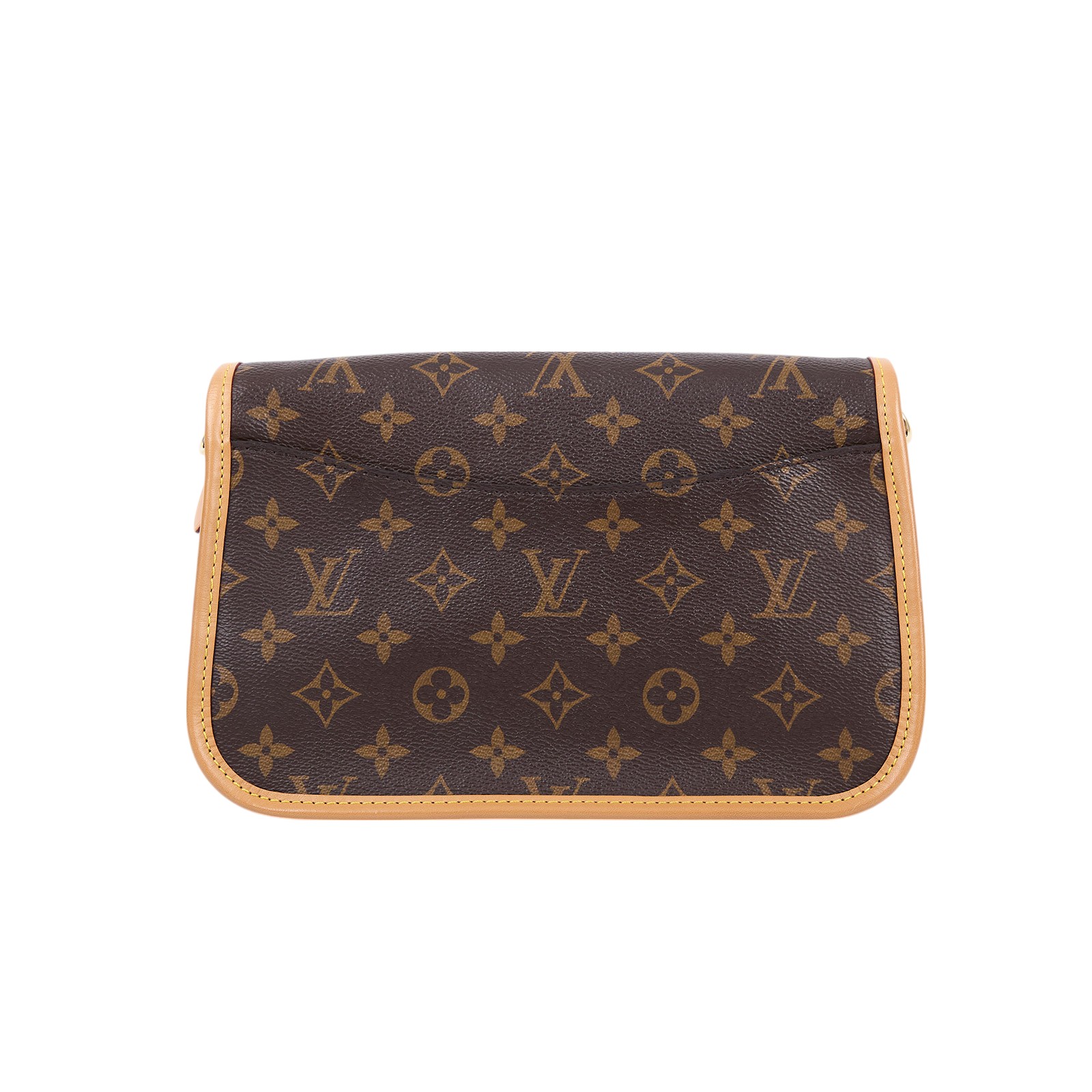 路易威登 LOUIS VUITTON Diane 腋下包法棍 單肩背包 經典帆布 M45985 晶片款 棕原花DIANE法棍包 防塵袋/原廠盒子/購買證明