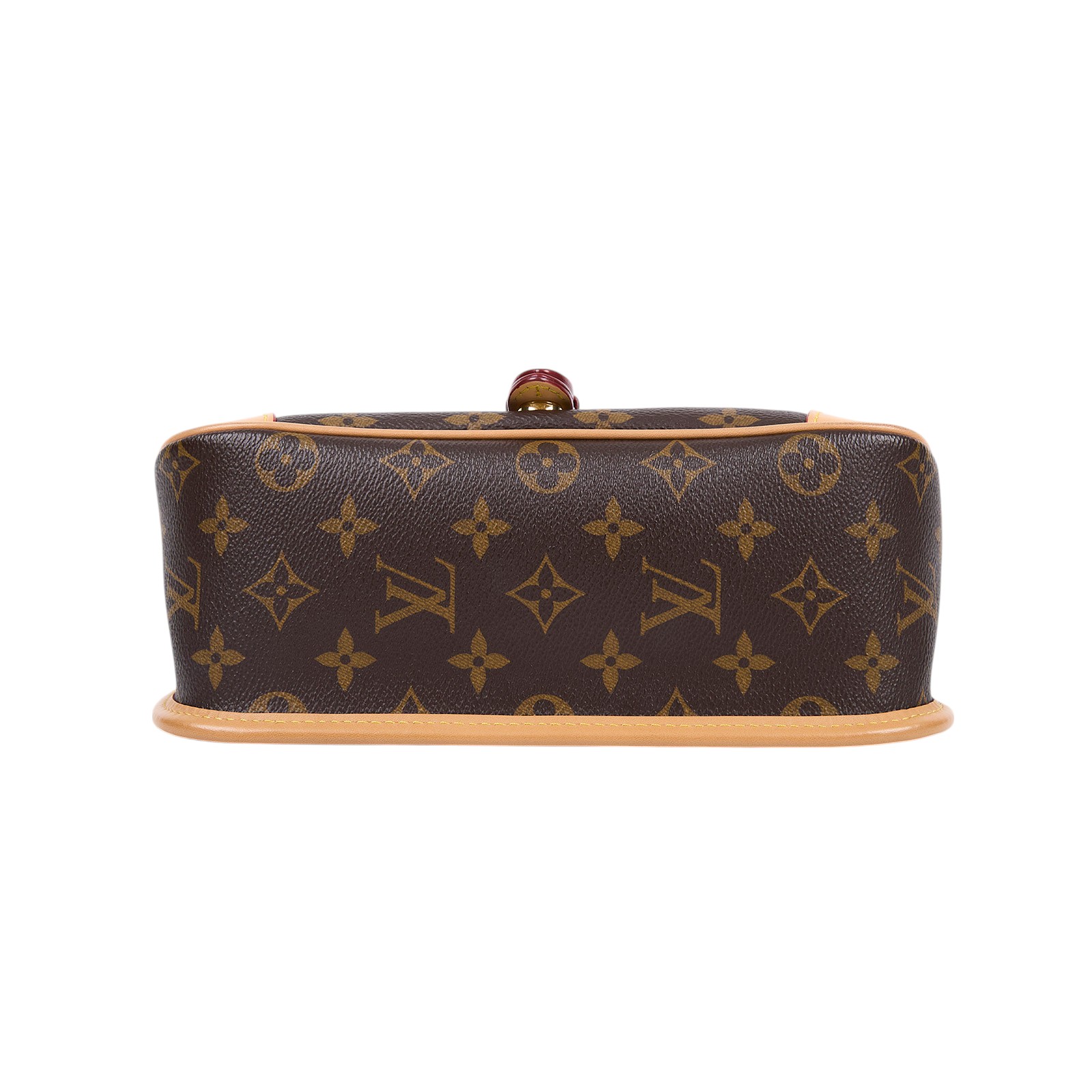 路易威登 LOUIS VUITTON Diane 腋下包法棍 單肩背包 經典帆布 M45985 晶片款 棕原花DIANE法棍包 防塵袋/原廠盒子/購買證明