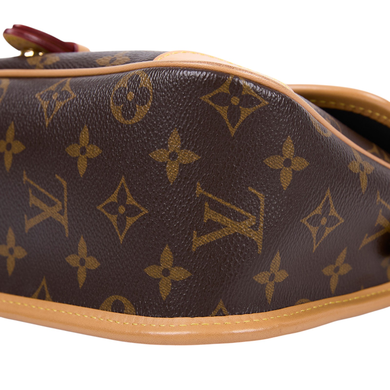 路易威登 LOUIS VUITTON Diane 腋下包法棍 單肩背包 經典帆布 M45985 晶片款 棕原花DIANE法棍包 防塵袋/原廠盒子/購買證明