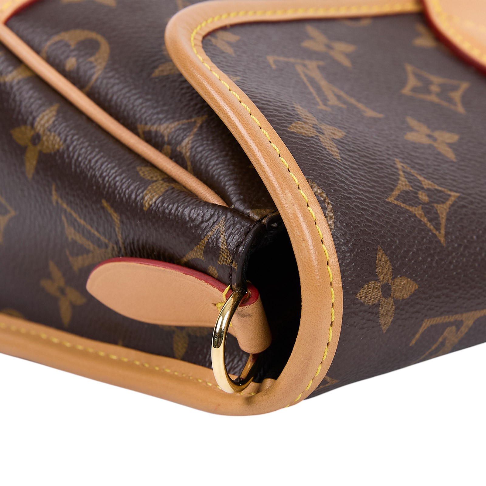 路易威登 LOUIS VUITTON Diane 腋下包法棍 單肩背包 經典帆布 M45985 晶片款 棕原花DIANE法棍包 防塵袋/原廠盒子/購買證明