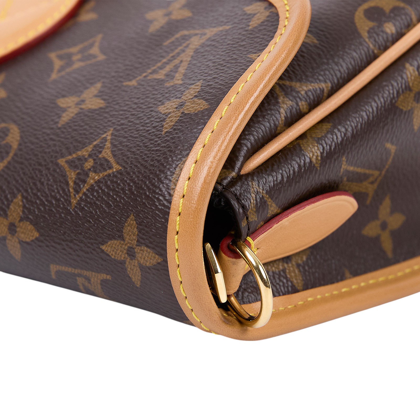 路易威登 LOUIS VUITTON Diane 腋下包法棍 單肩背包 經典帆布 M45985 晶片款 棕原花DIANE法棍包 防塵袋/原廠盒子/購買證明