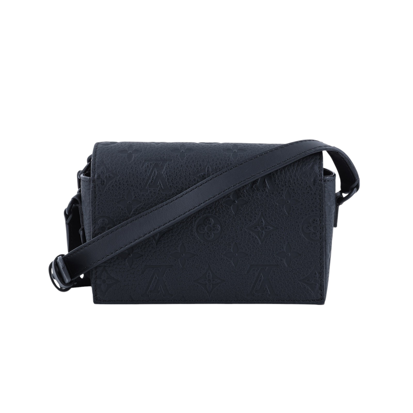 路易威登 LOUIS VUITTON Steamer 隨身 錢包 黑色 M81746 晶片款 黑原花壓紋STEAMER肩背包 無附屬品