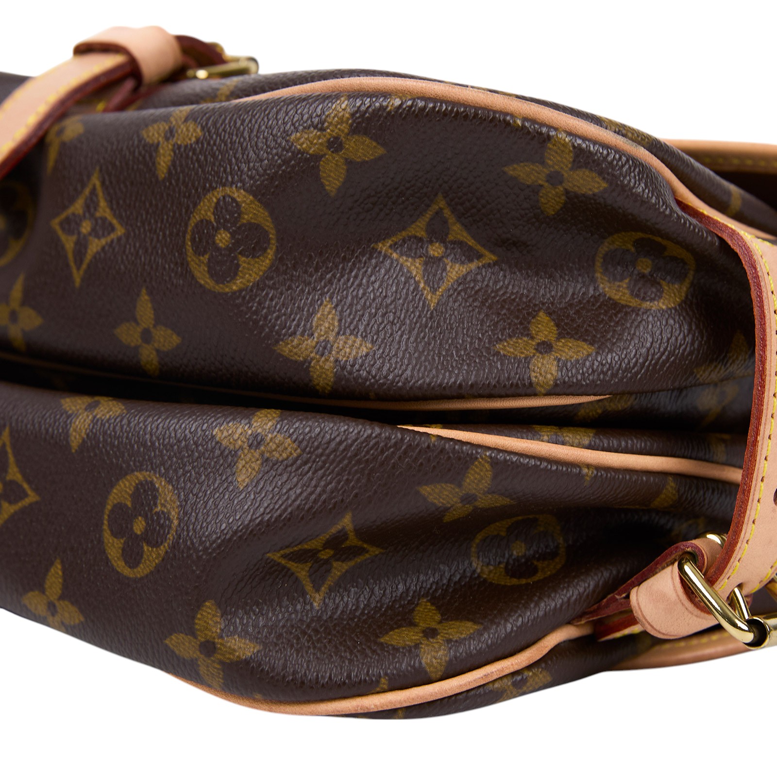 路易威登 LOUIS VUITTON Saumur 30 馬鞍包 M42256 棕原花馬鞍包 防塵袋