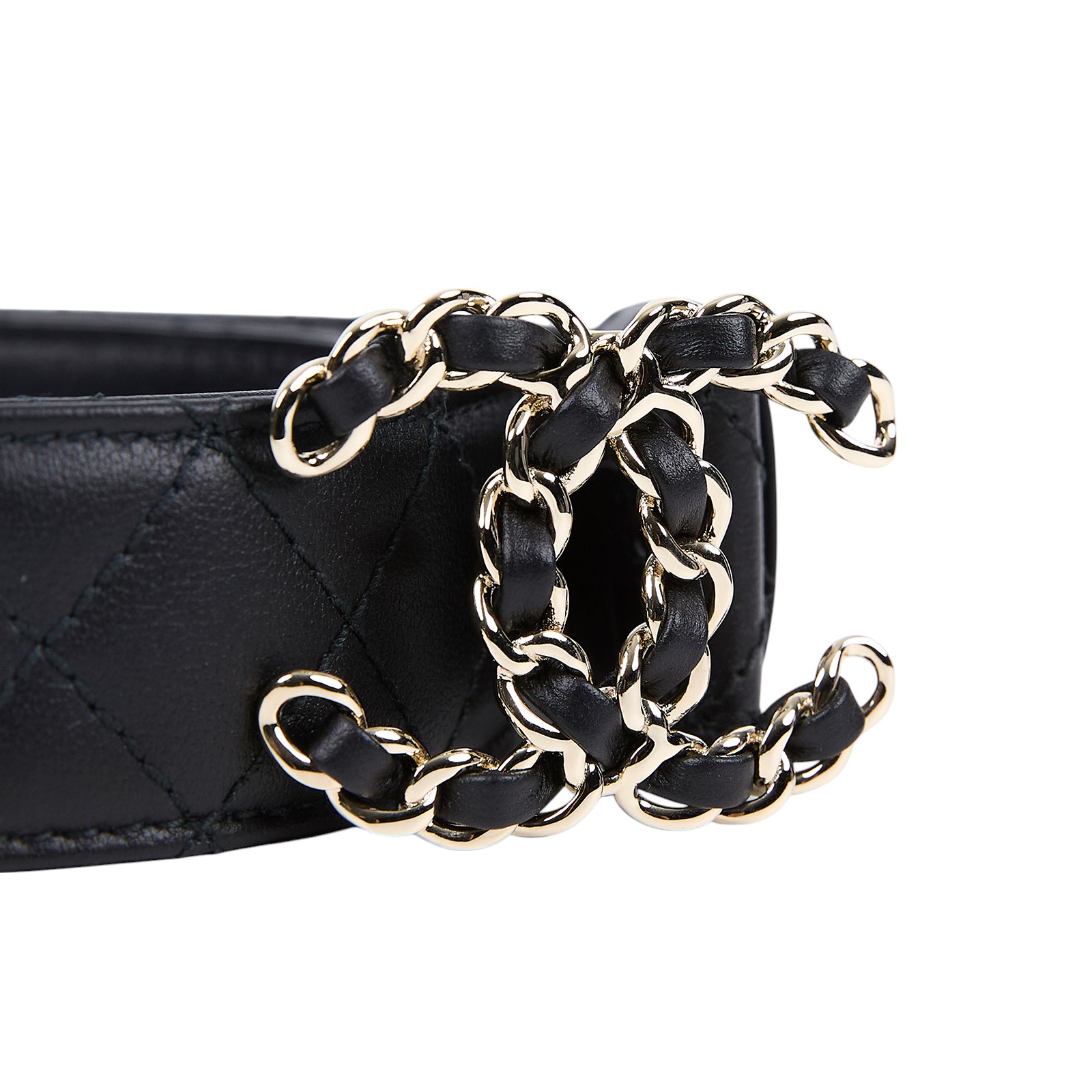香奈兒 CHANEL 19 腰帶 A73463_80 黑19皮帶 原廠盒子/防塵袋/購買證明