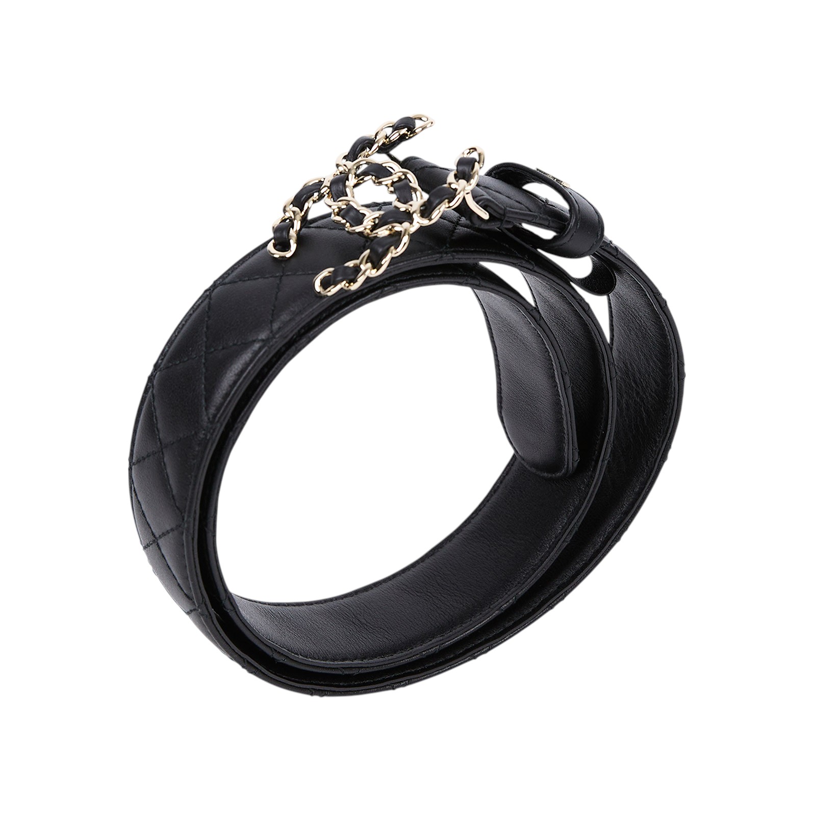 香奈兒 CHANEL 19 腰帶 A73463_80 黑19皮帶 原廠盒子/防塵袋/購買證明