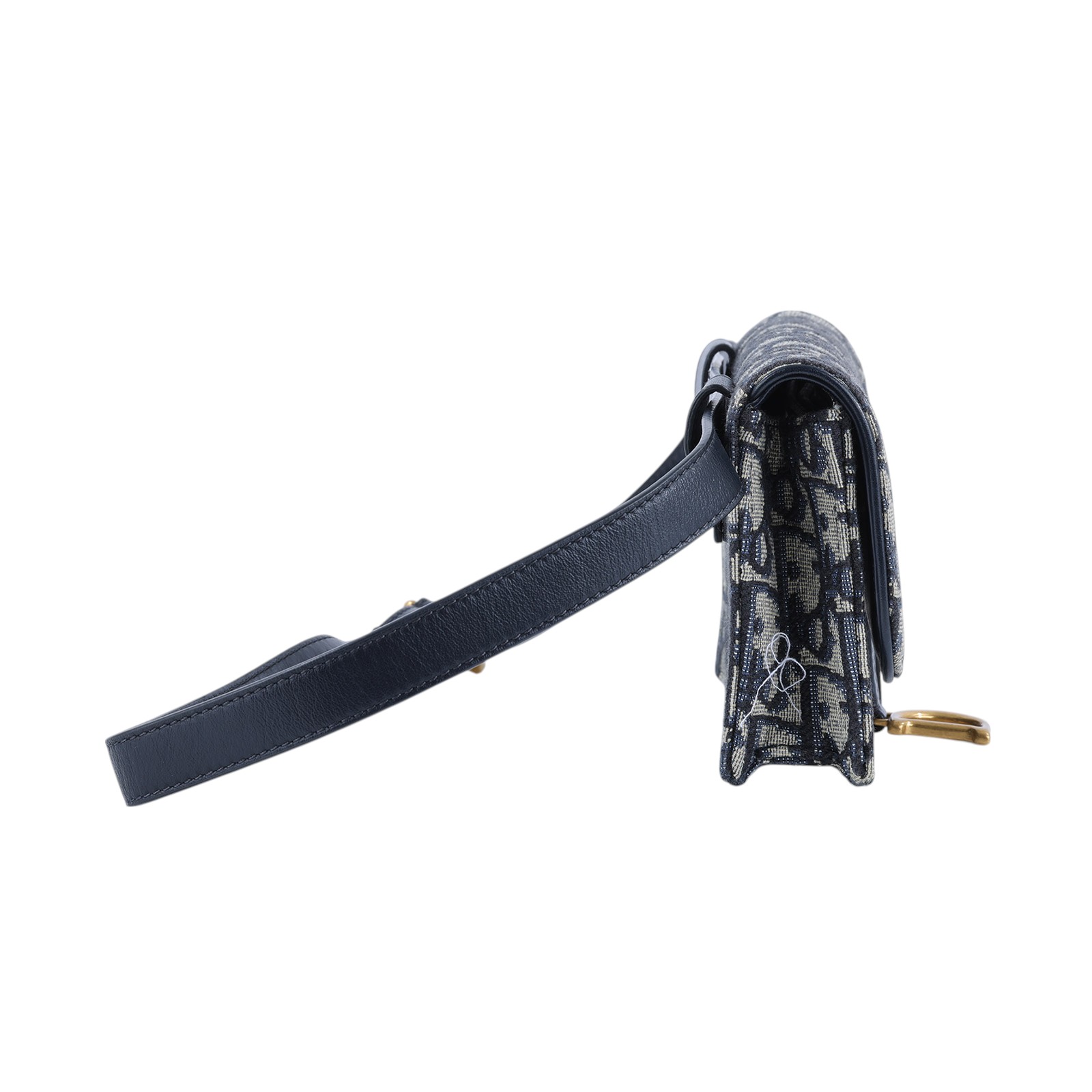 迪奧 CHRISTIAN DIOR Saddle 馬鞍 腰包 S5619CTZQ 藍緹花帆布 Saddle 腰包 原廠盒子/防塵袋