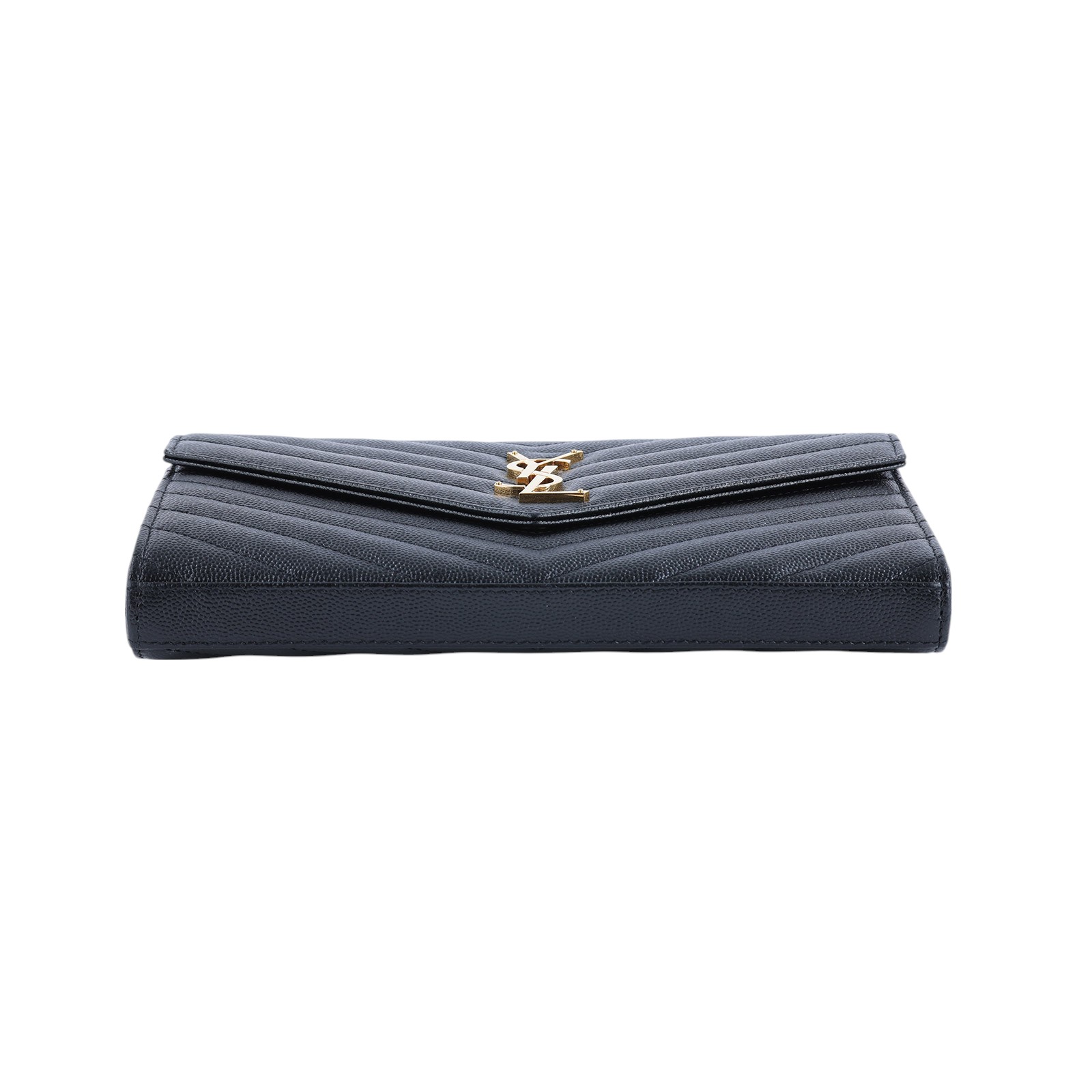 聖羅蘭 YSL SAINT LAURENT Cassandre 經典粒面皮革 鏈條 錢包 377828BOW01  原廠盒子/防塵袋