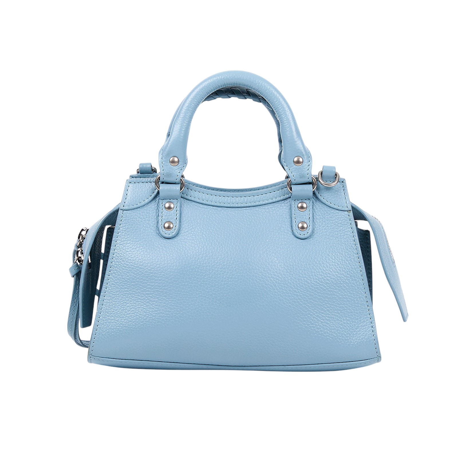巴黎世家 BALENCIAGA Neo Calassic 迷你 機車包 63852415Y4Y 藍Neo City 牛皮迷你機車包 防塵袋