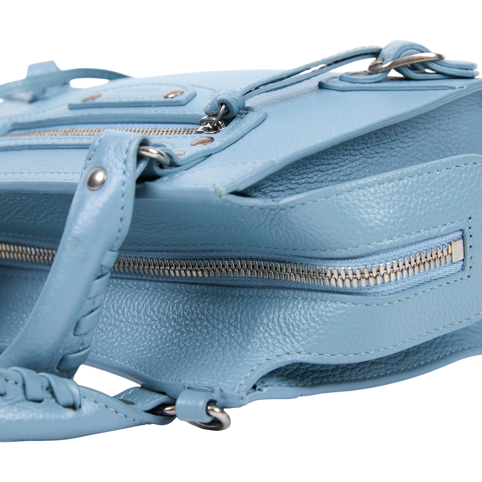 巴黎世家 BALENCIAGA Neo Calassic 迷你 機車包 63852415Y4Y 藍Neo City 牛皮迷你機車包 防塵袋