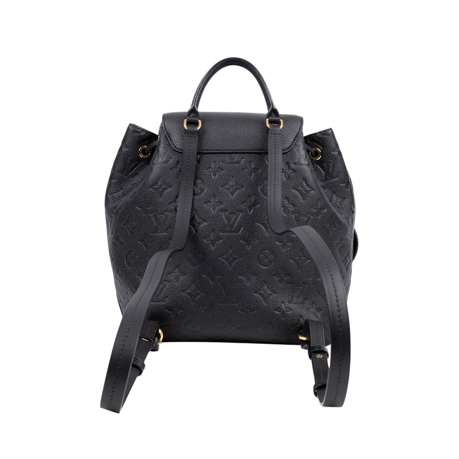 路易威登 LOUIS VUITTON Montsouris 雙肩 後背包 M45205 晶片款 黑MONTSOURIS壓花皮革後背包 防塵袋