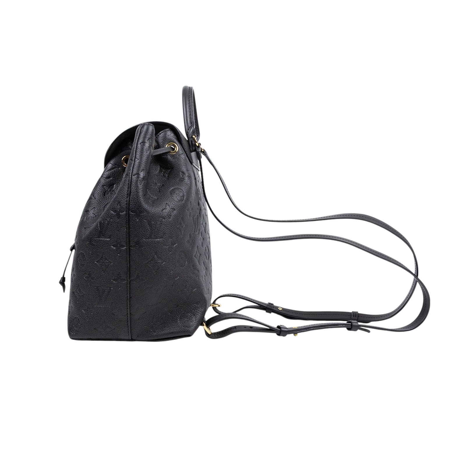 路易威登 LOUIS VUITTON Montsouris 雙肩 後背包 M45205 晶片款 黑MONTSOURIS壓花皮革後背包 防塵袋