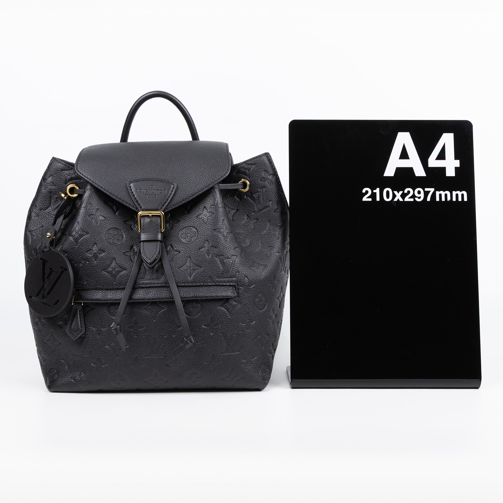 路易威登 LOUIS VUITTON Montsouris 雙肩 後背包 M45205 晶片款 黑MONTSOURIS壓花皮革後背包 防塵袋
