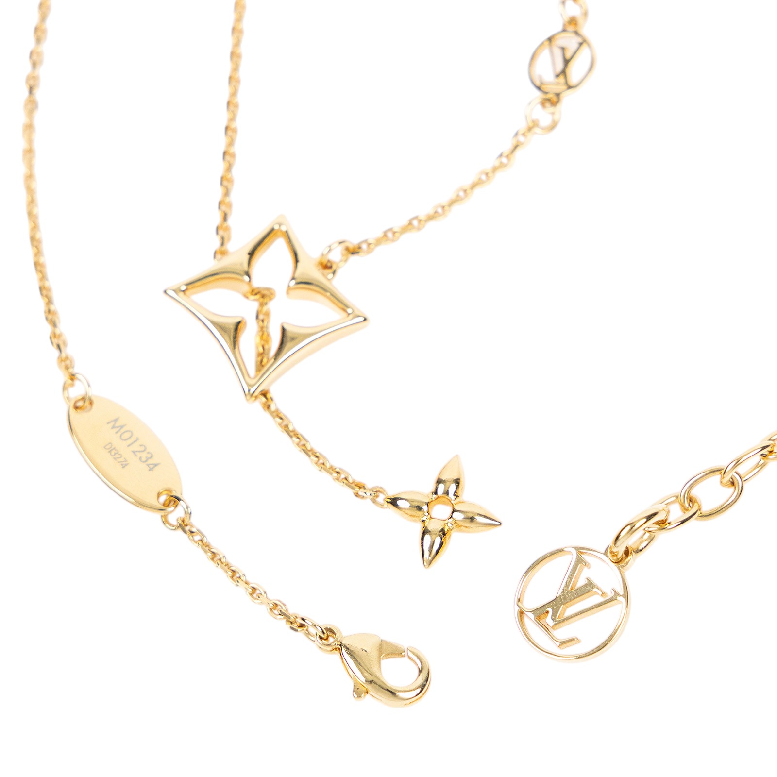 路易威登 LOUIS VUITTON LV Flowergram 項鏈 M01234 金Flowergram 經典花卉吊墜造型項鍊 原廠盒子/防塵袋