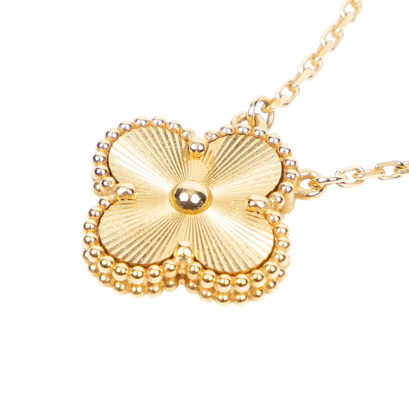 梵克雅寶 Van Cleef & Arpels Vintage Alhambra 吊墜 小型 璣鏤雕花 VCARP4KL00  原廠盒子/保書/購買證明