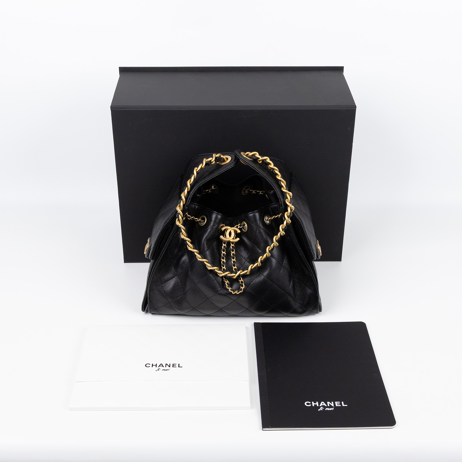 香奈兒 CHANEL 25 小型包 AS5293 晶片款 黑色金釦25小型HOBO 原廠盒子