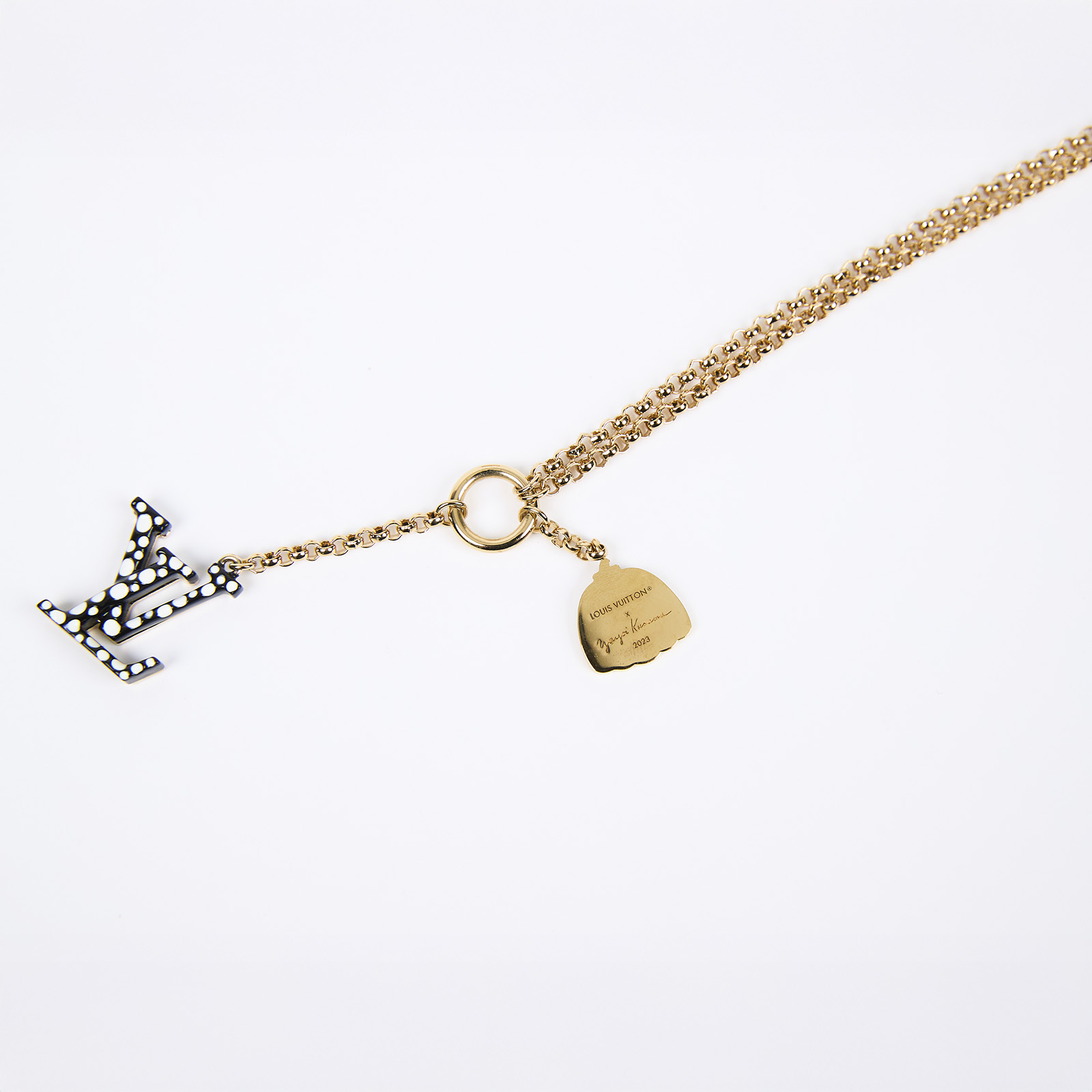 路易威登 LOUIS VUITTON 草間彌生聯名 項鍊 M01079 黑白色聯名草間彌生南瓜項鍊 原廠盒子/防塵袋
