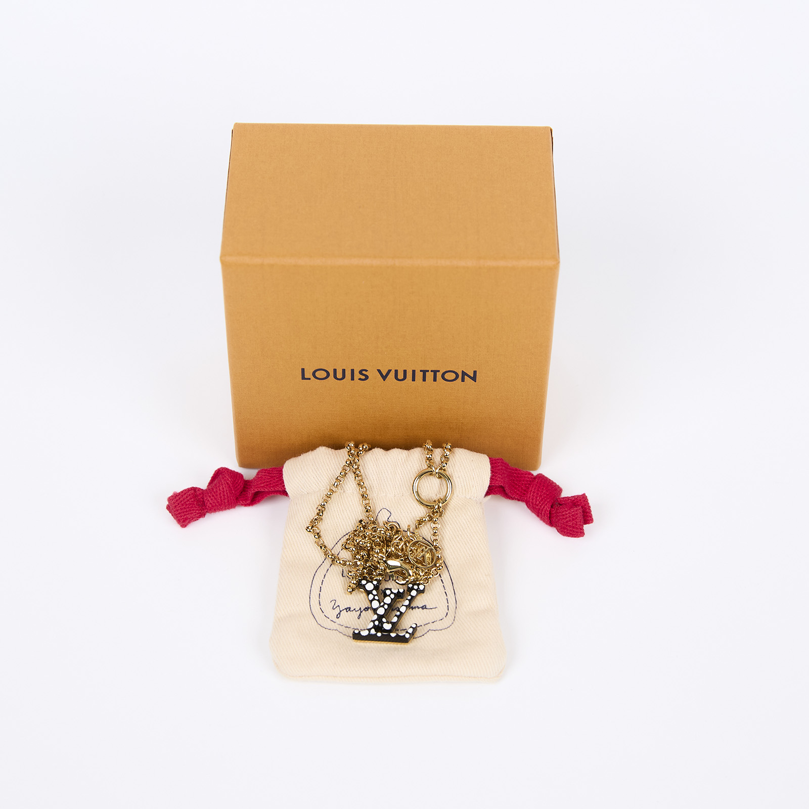 路易威登 LOUIS VUITTON 草間彌生聯名 項鍊 M01079 黑白色聯名草間彌生南瓜項鍊 原廠盒子/防塵袋
