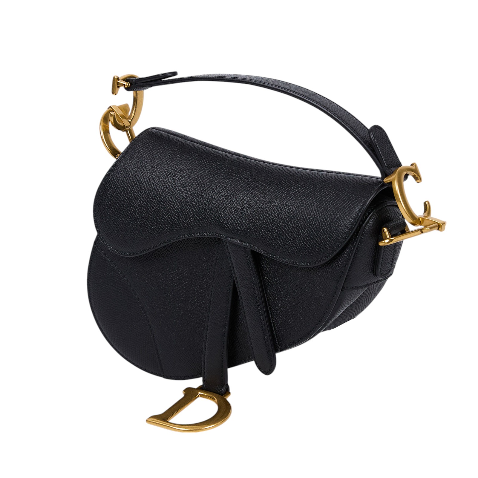 迪奧 CHRISTIAN DIOR Saddle 迷你 馬鞍包 小牛皮 附肩背帶 M0456CBAA 黑色SADDLE馬鞍包 原廠盒子/防塵袋/保證卡