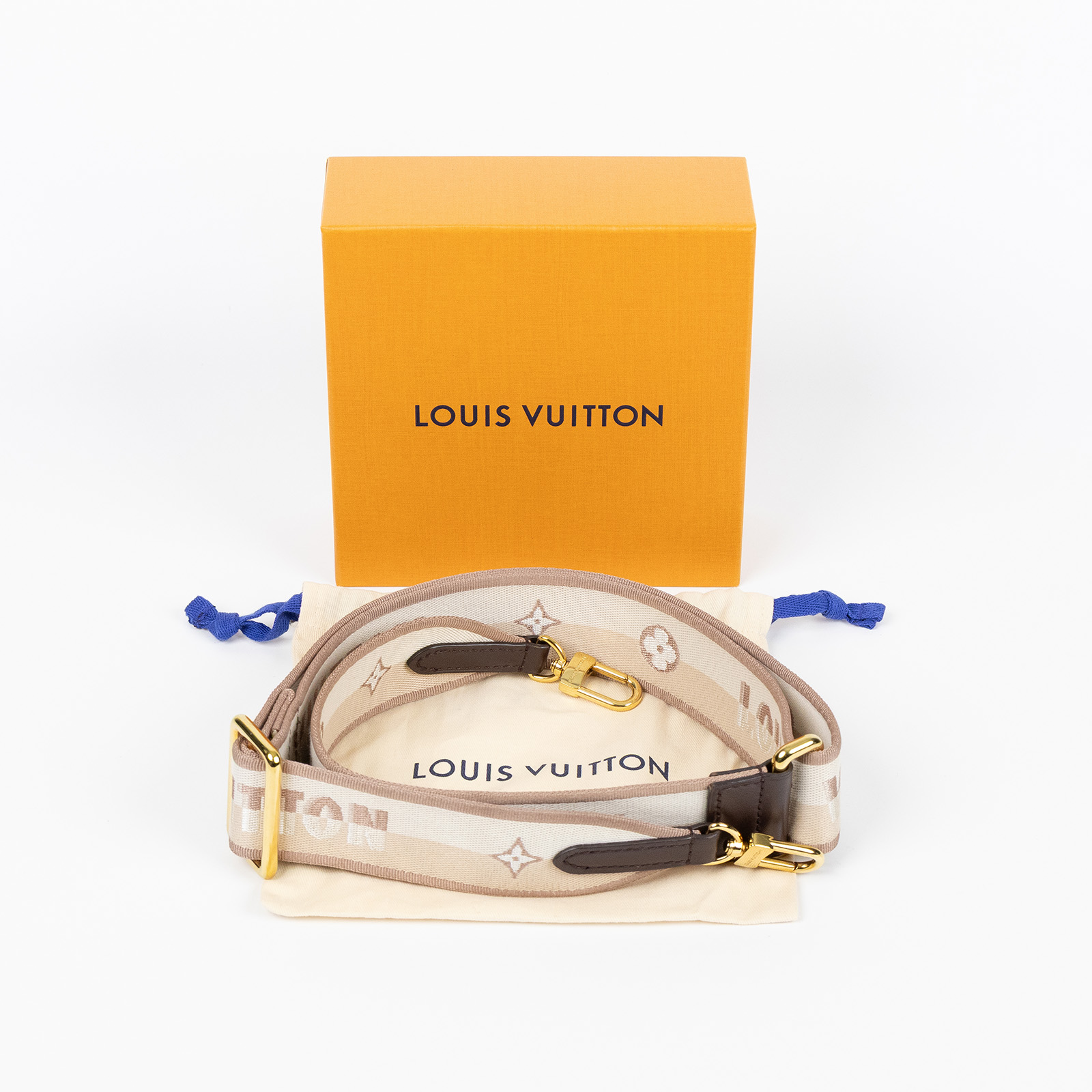 路易威登 LOUIS VUITTON 包包肩背帶  卡其色背帶 原廠盒子/防塵袋