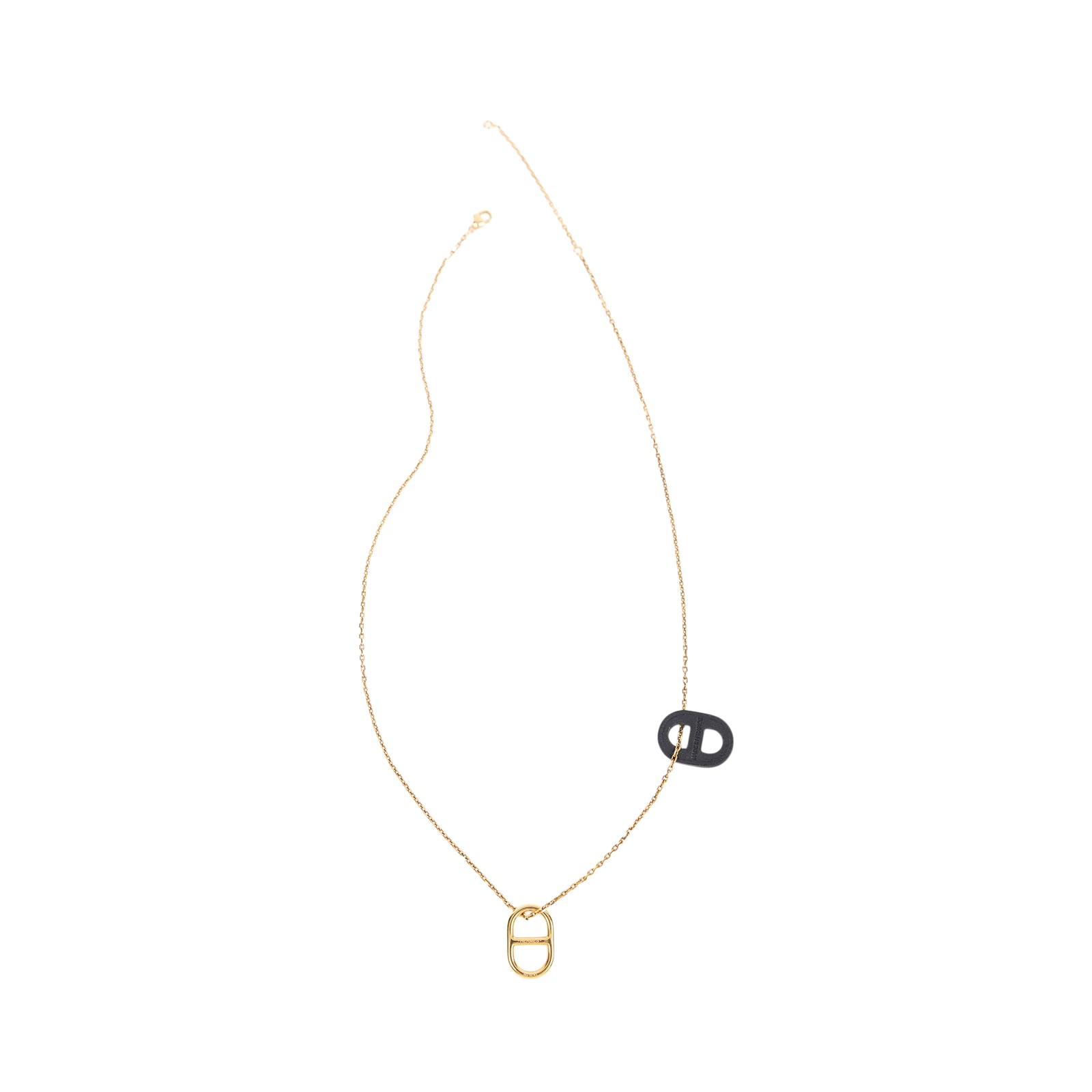 愛馬仕 Hermès OMaillon Chaine dAncre 吊墜 H079528CD18  玫瑰金OMAILLON豬鼻項鍊 原廠盒子