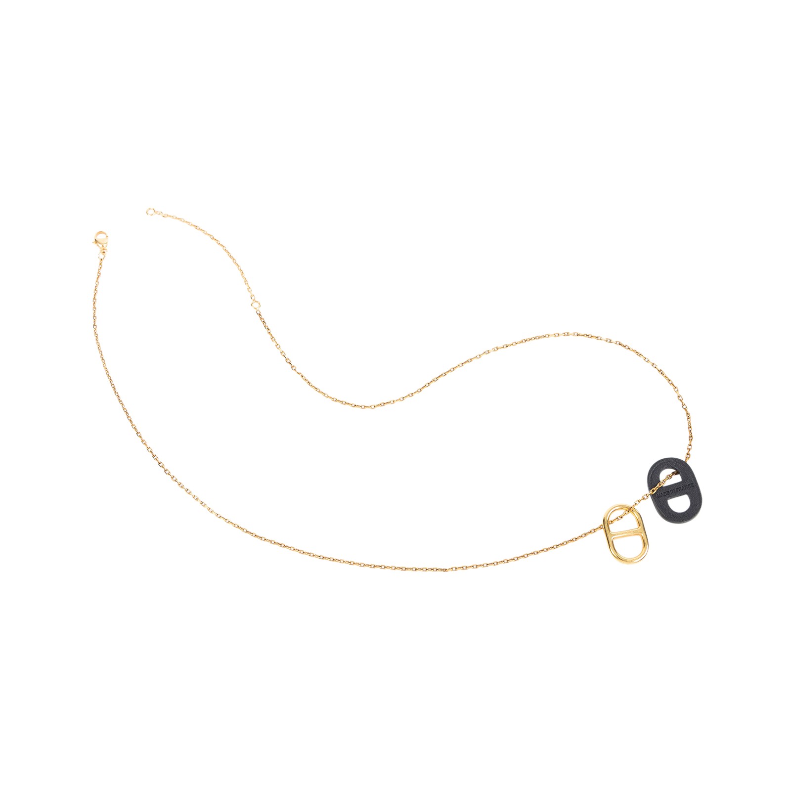 愛馬仕 Hermès OMaillon Chaine dAncre 吊墜 H079528CD18  玫瑰金OMAILLON豬鼻項鍊 原廠盒子