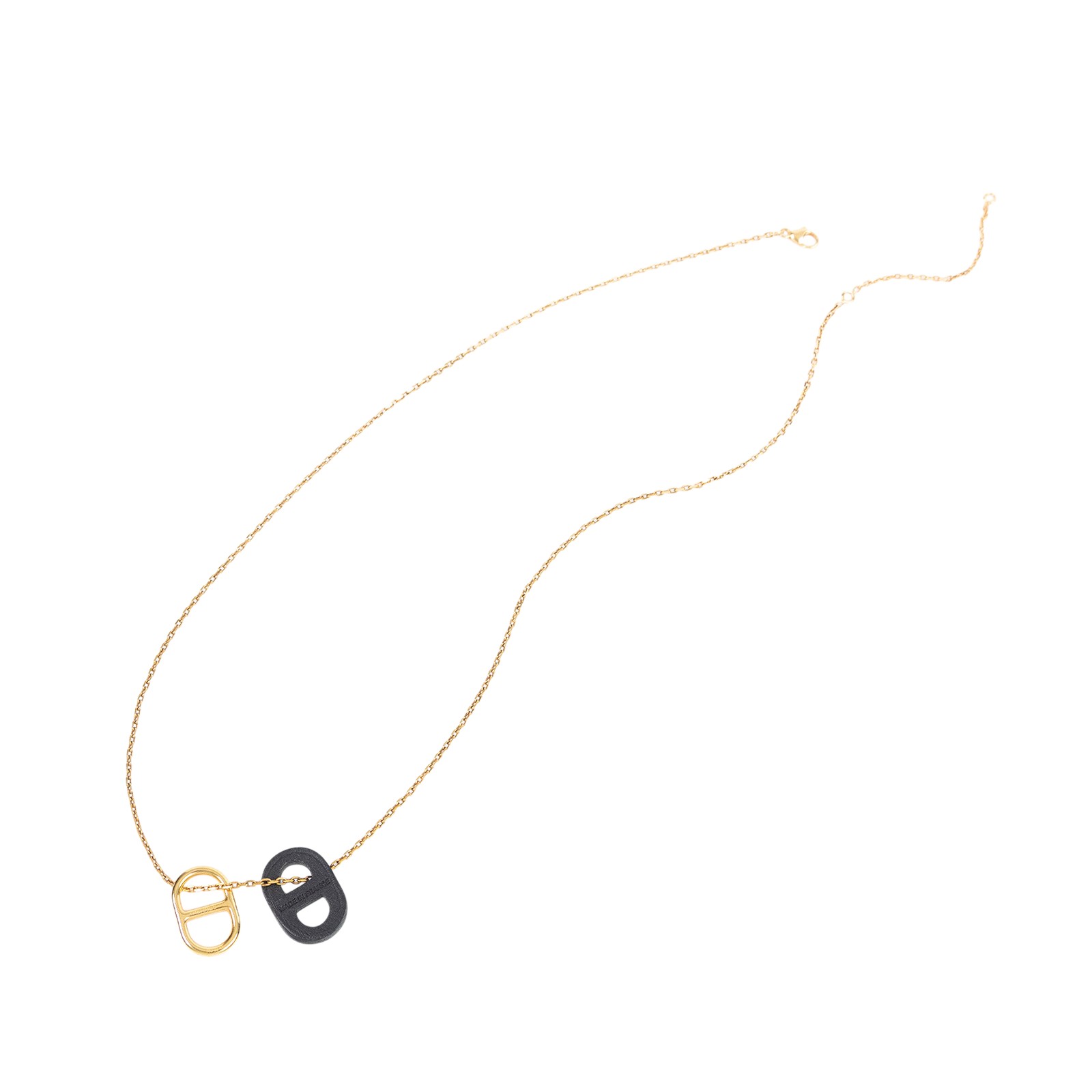 愛馬仕 Hermès OMaillon Chaine dAncre 吊墜 H079528CD18  玫瑰金OMAILLON豬鼻項鍊 原廠盒子