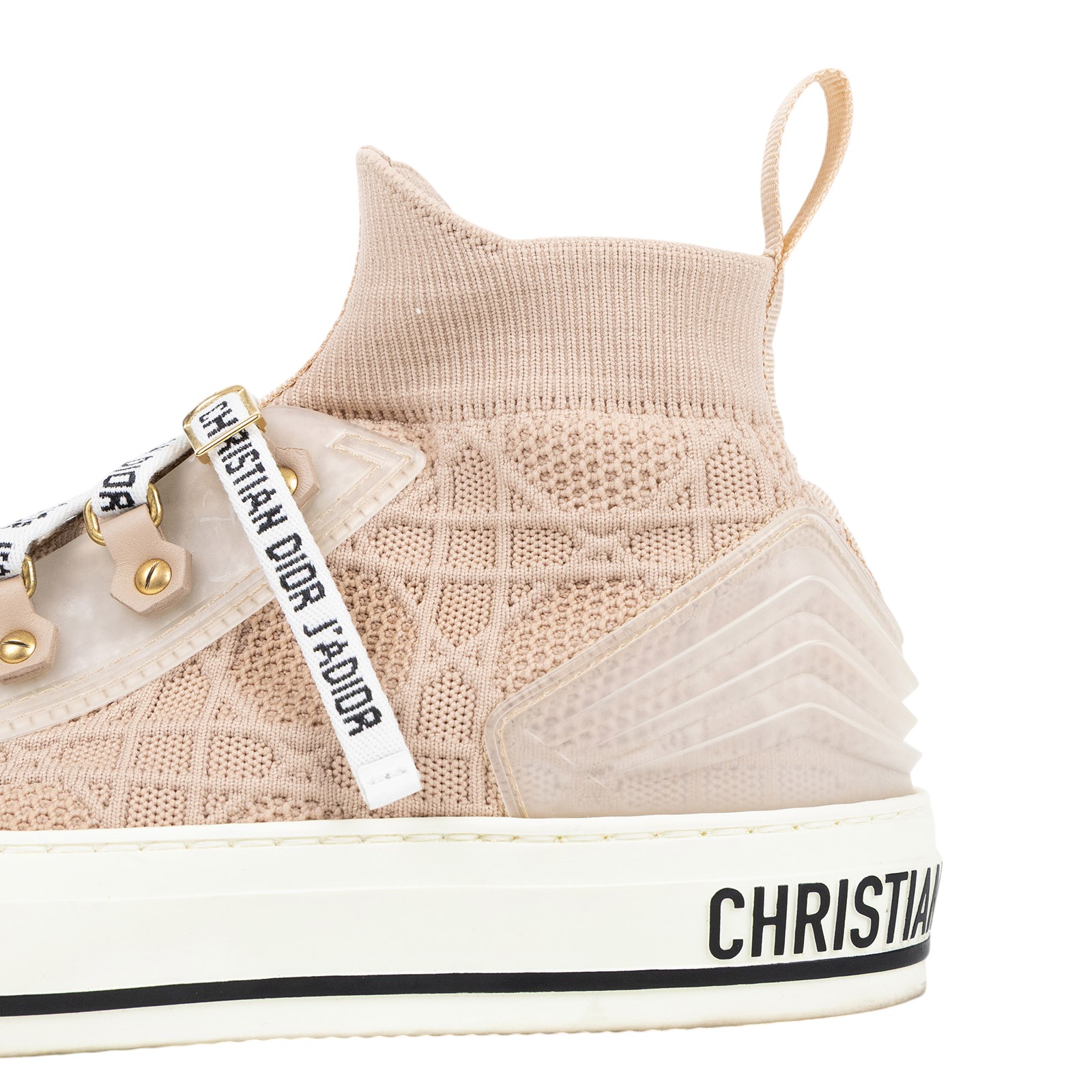 迪奧 CHRISTIAN DIOR Walkn 運動鞋 KCK276NKR_37 玫瑰色帆布高筒球鞋 原廠盒子